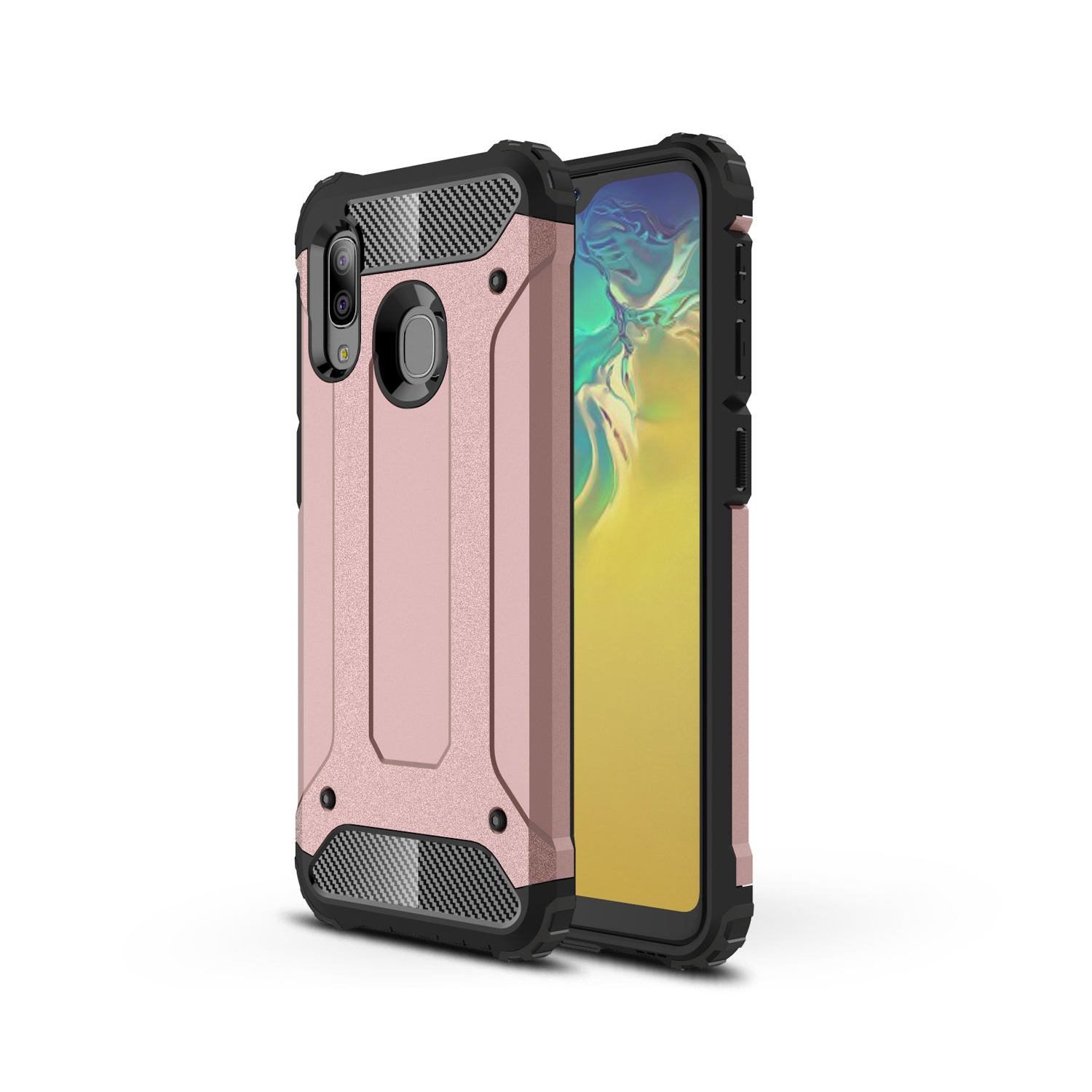 Armor Guard for Samsung Galaxy A20e Plastic + TPU Hybrid Phone Protective Case - Rose Gold, Galaxy A20e
Armor Guard for Samsung Galaxy A20e Plastic + TPU Hybrid Phone Protective Case - Rose Gold, Galaxy A20e