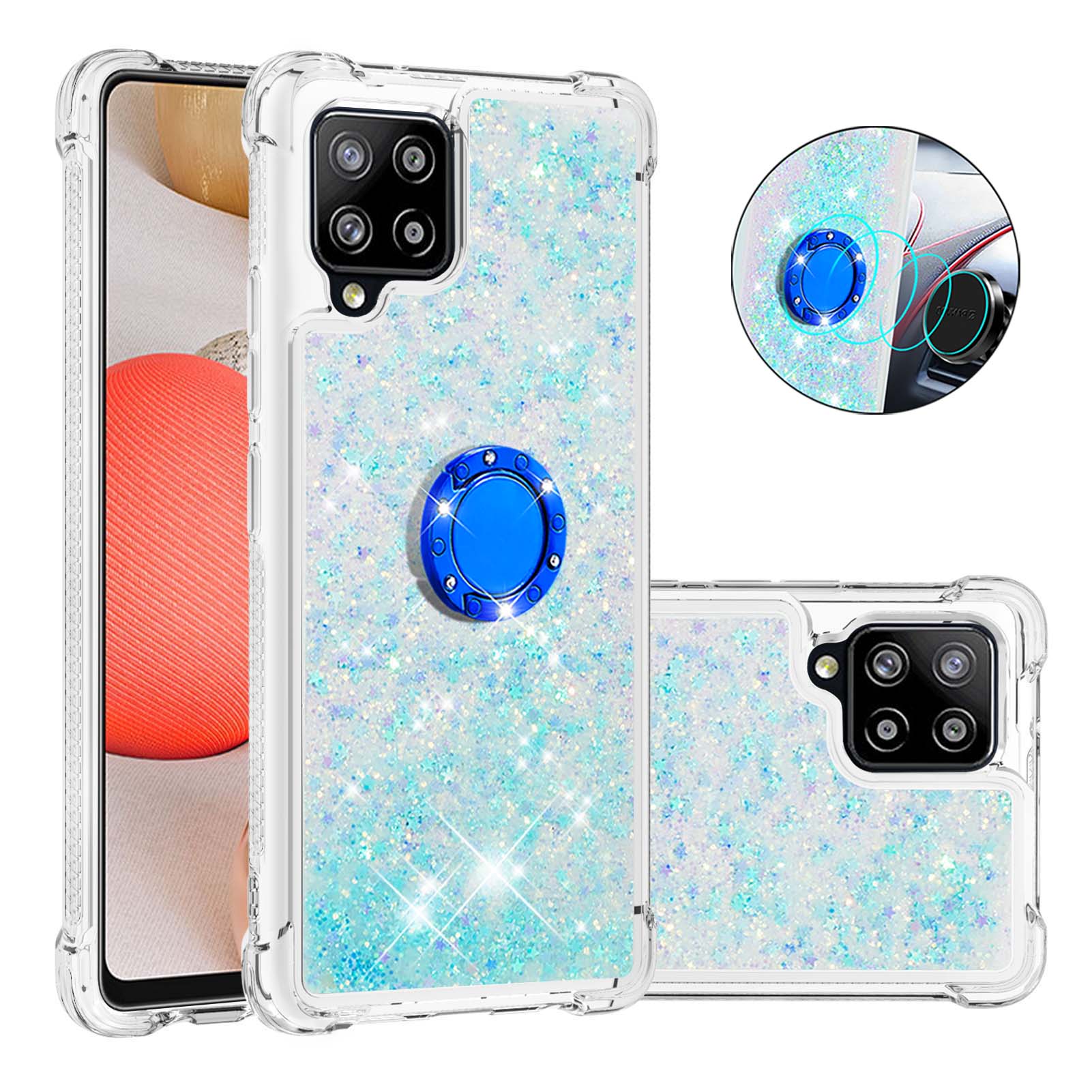 Drop-proof Quicksand Kickstand TPU Phone Protective Shell for Samsung Galaxy A42 5G - Baby Blue, Galaxy A42 5G
Drop-proof Quicksand Kickstand TPU Phone Protective Shell for Samsung Galaxy A42 5G - Baby Blue, Galaxy A42 5G