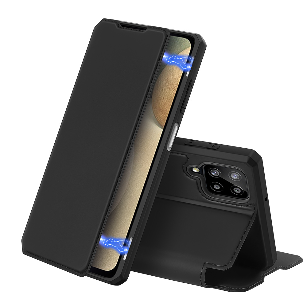 DUX DUCIS Skin X Series Auto-absorbed Card Holder Design Leather Phone Stand Protector Case for Samsung Galaxy A12 - Black, Galaxy A12
DUX DUCIS Skin X Series Auto-absorbed Card Holder Design Leather Phone Stand Protector Case for Samsung Galaxy A12 - Black, Galaxy A12