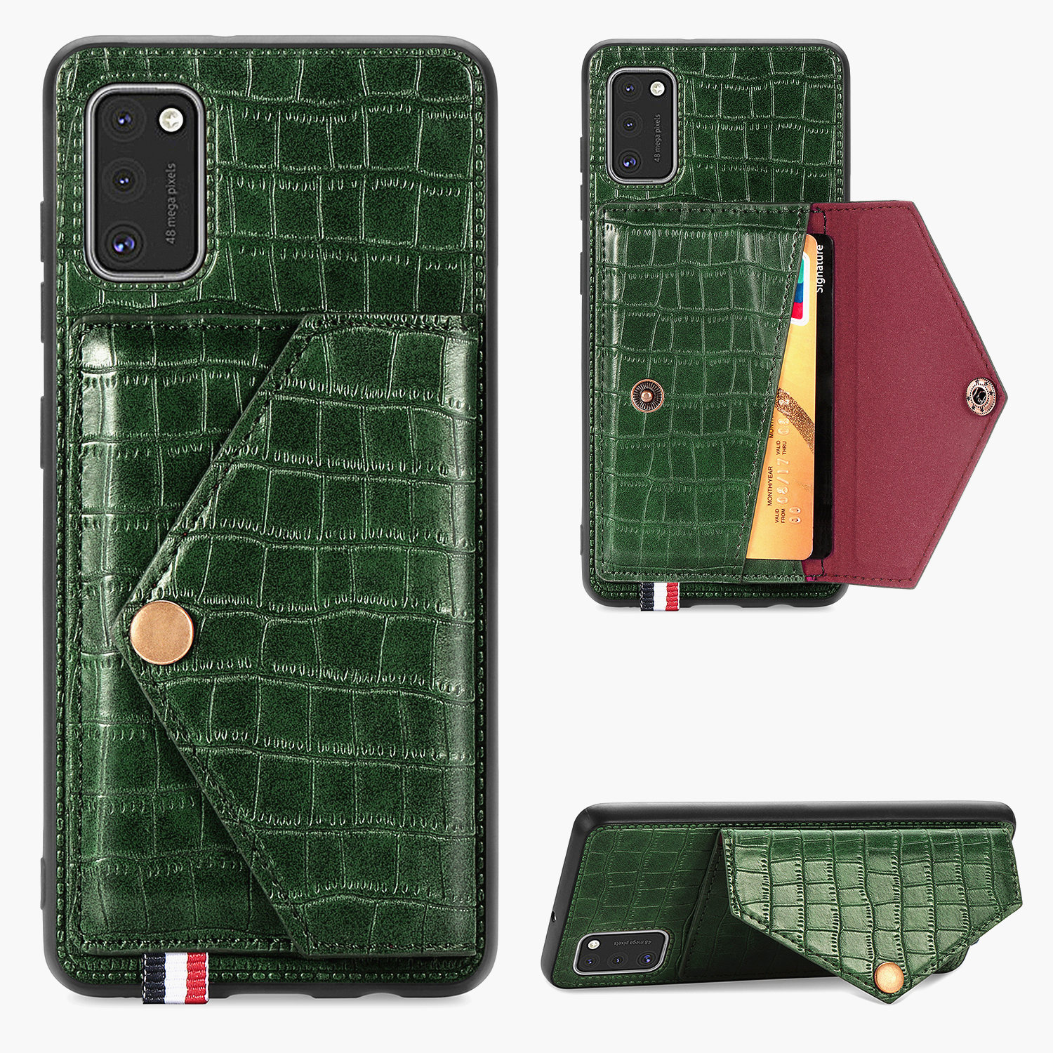 Текстура Crocodile Texture Card STAND PU Кожаное Покрытие TPU Для Samsung Galaxy A41 (глобальная Версия) - Зеленый, Galaxy A41 (Global Version)
Текстура Crocodile Texture Card STAND PU Кожаное Покрытие TPU Для Samsung Galaxy A41 (глобальная Версия) - Зеленый, Galaxy A41 (Global Version)