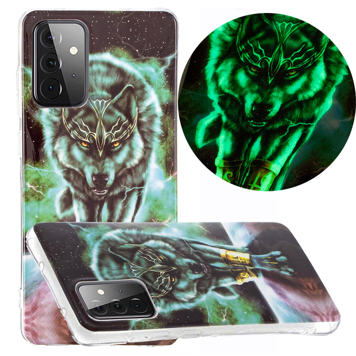 Noctilucent Design IMD Pattern Soft TPU Protector Phone Cover for Samsung Galaxy A72 4G/5G - Cruel Wolf, Galaxy A72 5G
Noctilucent Design IMD Pattern Soft TPU Protector Phone Cover for Samsung Galaxy A72 4G/5G - Cruel Wolf, Galaxy A72 5G