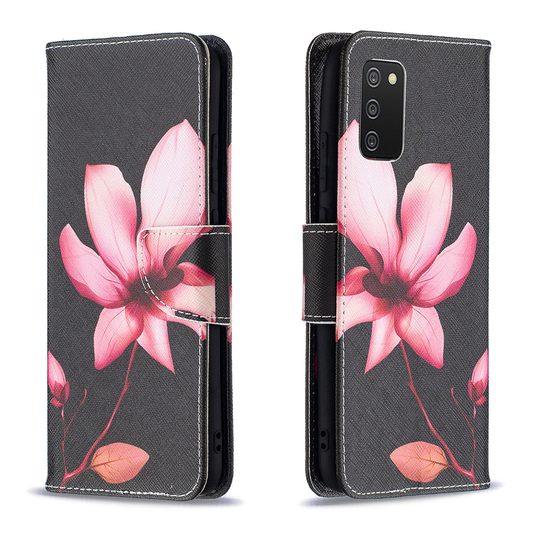 Pattern Printing Wallet Stand Flip Leather Phone Case Shell for Samsung Galaxy A02s (164.2x75.9x9.1mm) - Pink Flower, Galaxy A02s (164.2x75.9x9.1mm)
Pattern Printing Wallet Stand Flip Leather Phone Case Shell for Samsung Galaxy A02s (164.2x75.9x9.1mm) - Pink Flower, Galaxy A02s (164.2x75.9x9.1mm)