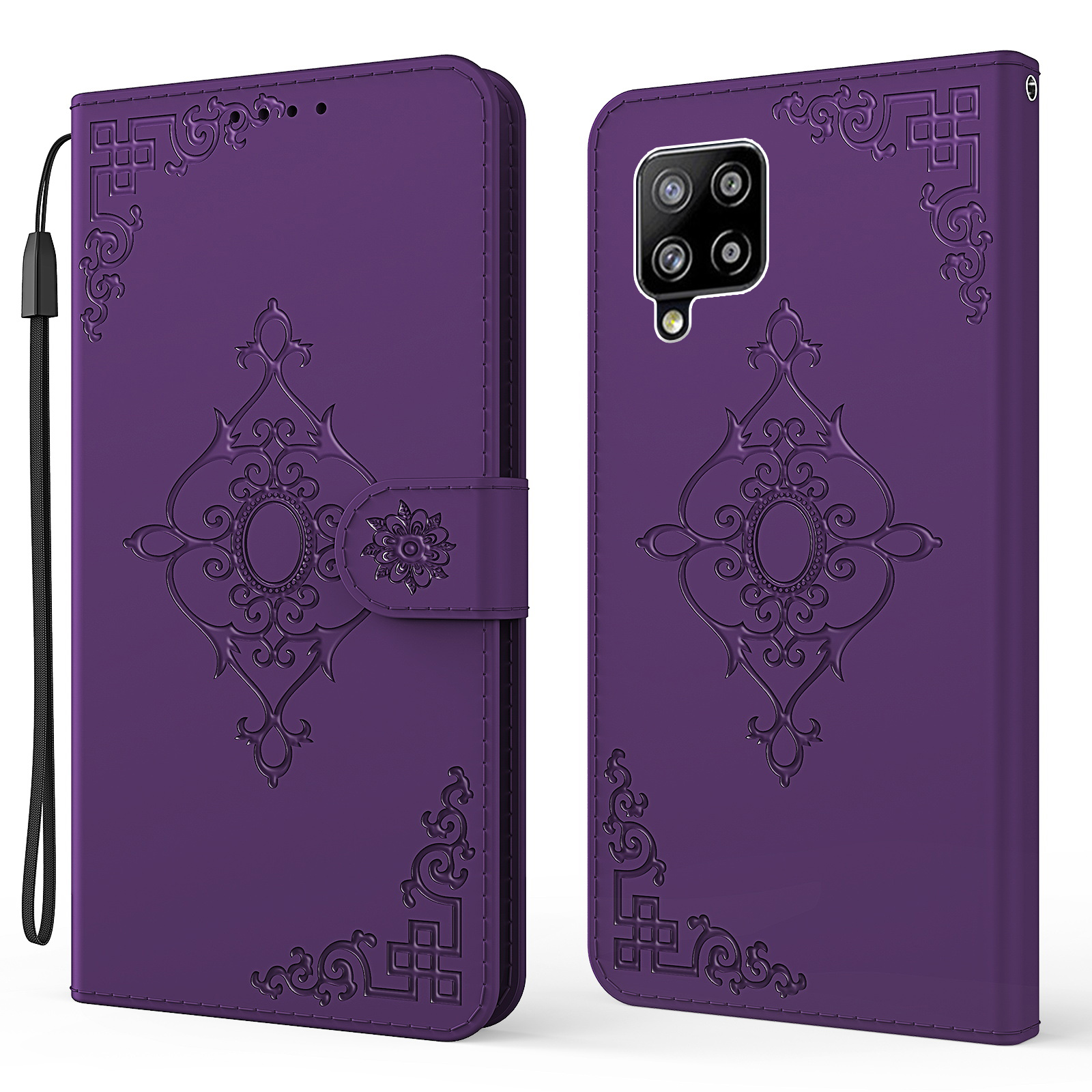 Imprinted Pattern Stand Wallet Case Leather Cover for Samsung Galaxy A12 - Purple, Galaxy A12
Imprinted Pattern Stand Wallet Case Leather Cover for Samsung Galaxy A12 - Purple, Galaxy A12