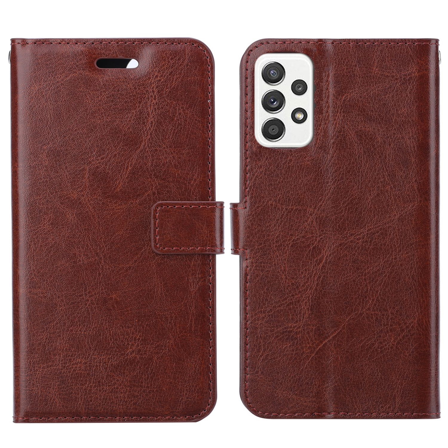 Crazy Horse Wallet Leather Shell for Samsung Galaxy A52 5G / 4G Stand Protective Case - Brown, Galaxy A52 5G
Crazy Horse Wallet Leather Shell for Samsung Galaxy A52 5G / 4G Stand Protective Case - Brown, Galaxy A52 5G