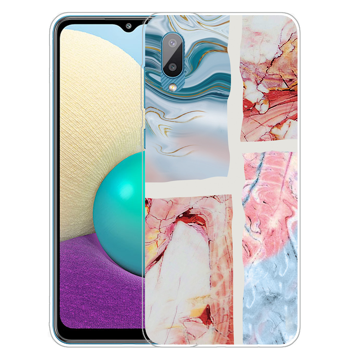 Soft TPU Shockproof Marble Pattern Phone Back Cover Case for Samsung Galaxy M02 / Galaxy A02 - Style U, Galaxy M02
Soft TPU Shockproof Marble Pattern Phone Back Cover Case for Samsung Galaxy M02 / Galaxy A02 - Style U, Galaxy M02