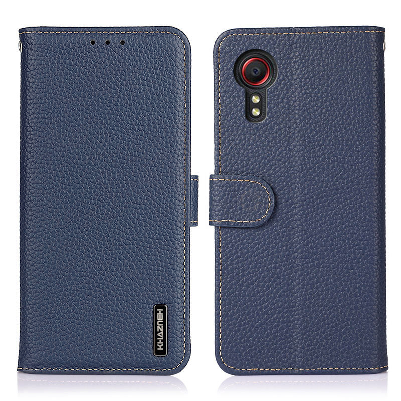 KHAZNEH for Samsung Galaxy Xcover 5 Wallet Design Litchi Texture Top Layer Genuine Leather Shell Cell Phone Stand Case - Blue, Galaxy Xcover 5
KHAZNEH for Samsung Galaxy Xcover 5 Wallet Design Litchi Texture Top Layer Genuine Leather Shell Cell Phone Stand Case - Blue, Galaxy Xcover 5