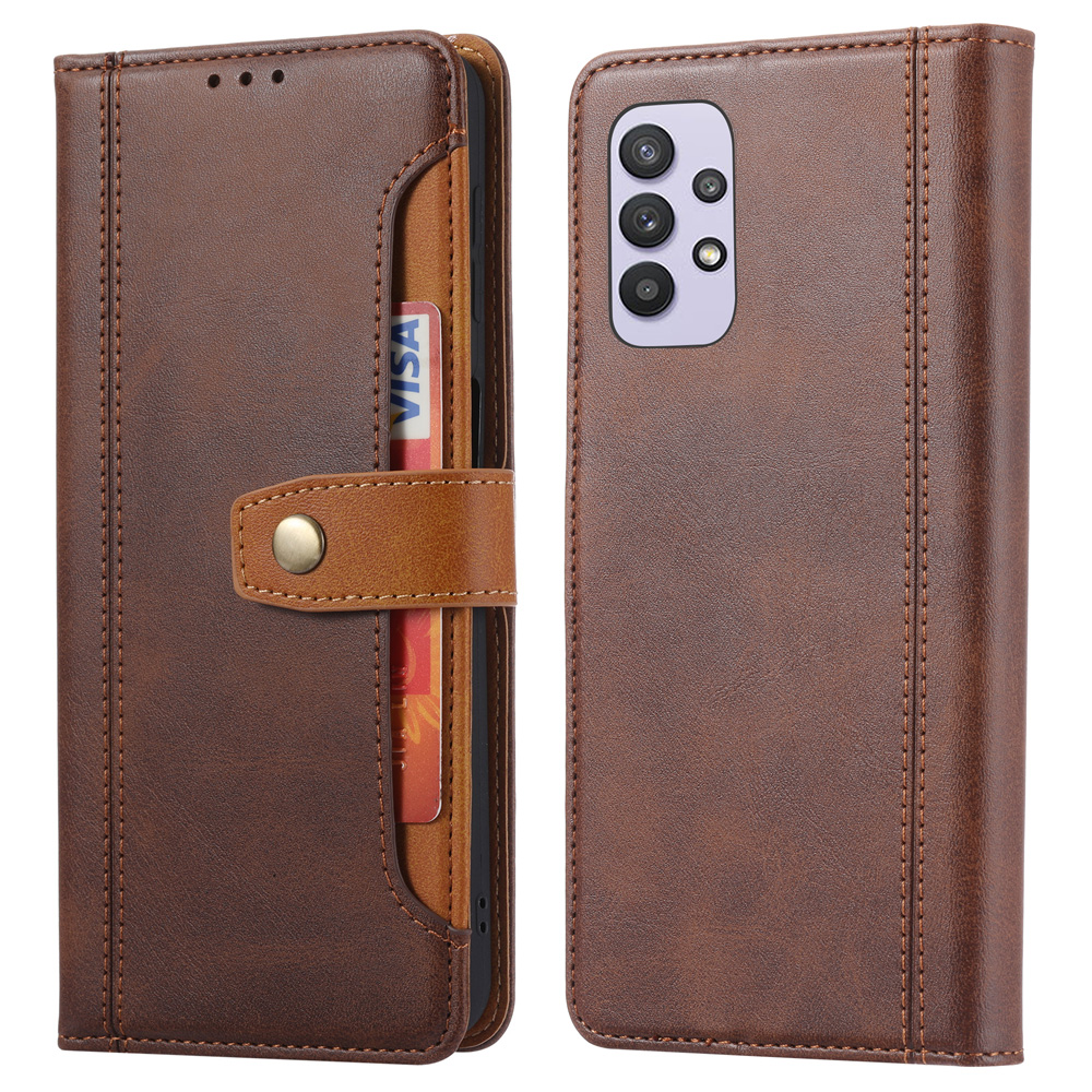 Phone Wallet Stand Leather Protective Cover for Samsung Galaxy A32 5G - Brown, Galaxy A32 5G
Phone Wallet Stand Leather Protective Cover for Samsung Galaxy A32 5G - Brown, Galaxy A32 5G