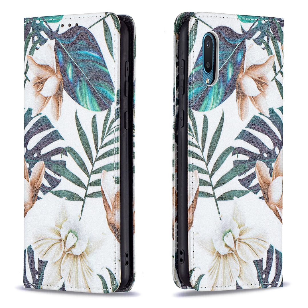 Auto-absorbed Wallet Stand Design PU Leather Case with Stylish Pattern Printing for Samsung Galaxy A02 - Leaves, Galaxy A02
Auto-absorbed Wallet Stand Design PU Leather Case with Stylish Pattern Printing for Samsung Galaxy A02 - Leaves, Galaxy A02