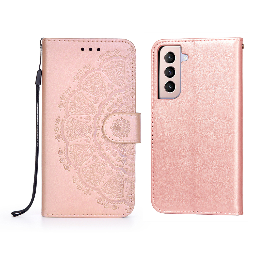 Imprint Mandala Flower Leather Wallet Cover for Samsung Galaxy S21 Plus 5G - Rose Gold, Galaxy S21+ 5G
Imprint Mandala Flower Leather Wallet Cover for Samsung Galaxy S21 Plus 5G - Rose Gold, Galaxy S21+ 5G