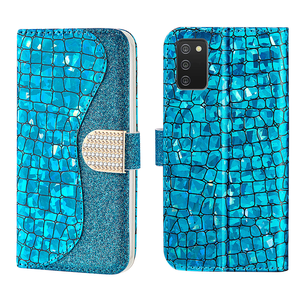 Glittery Powder Splicing Crocodile Skin Leather Wallet Case for Samsung Galaxy A02s (166.5x75.9x9.2mm) - Blue, Galaxy A02s (166.5x75.9x9.2mm)
Glittery Powder Splicing Crocodile Skin Leather Wallet Case for Samsung Galaxy A02s (166.5x75.9x9.2mm) - Blue, Galaxy A02s (166.5x75.9x9.2mm)