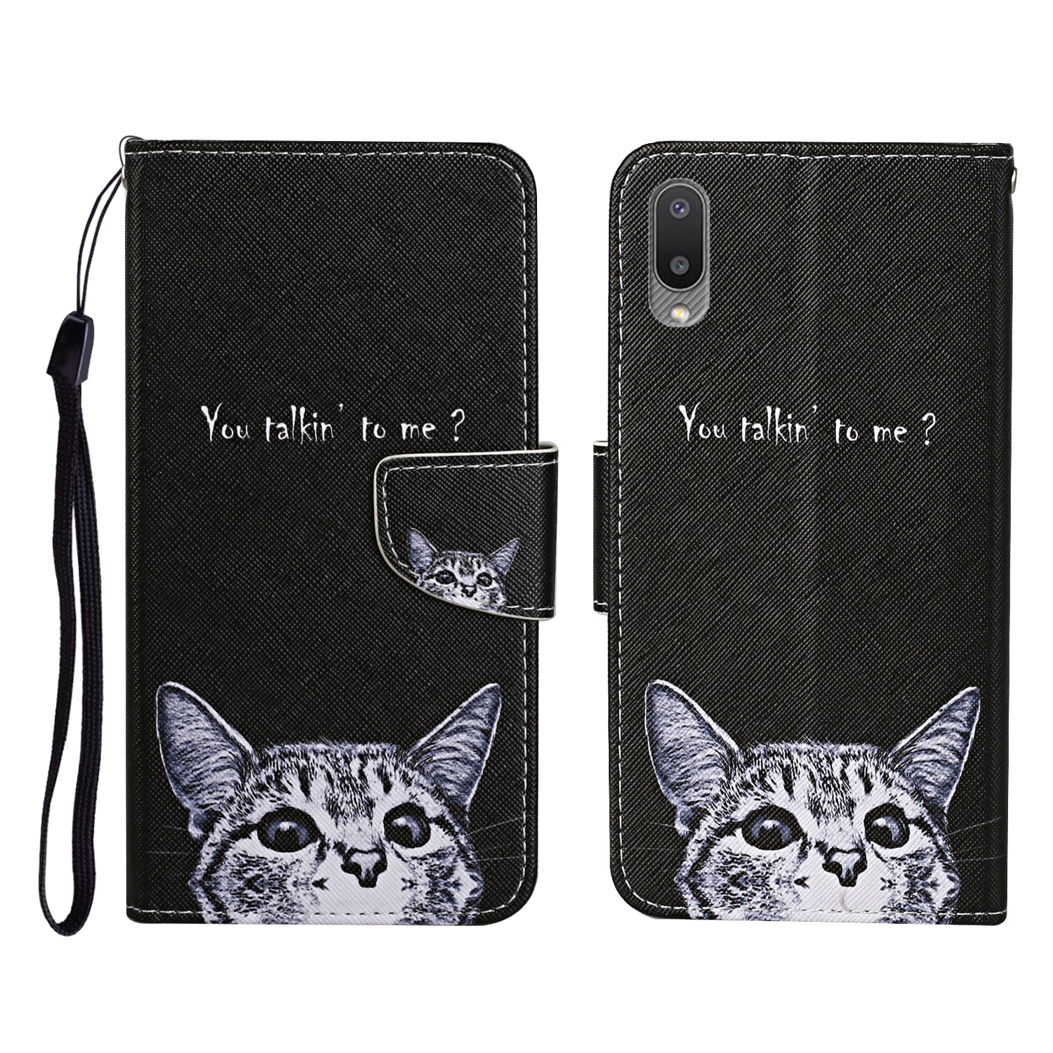 Wallet Stand Design Pattern Printing PU Leather Phone Cover Case with Strap for Samsung Galaxy A02/M02 - Cat, Galaxy A02
Wallet Stand Design Pattern Printing PU Leather Phone Cover Case with Strap for Samsung Galaxy A02/M02 - Cat, Galaxy A02