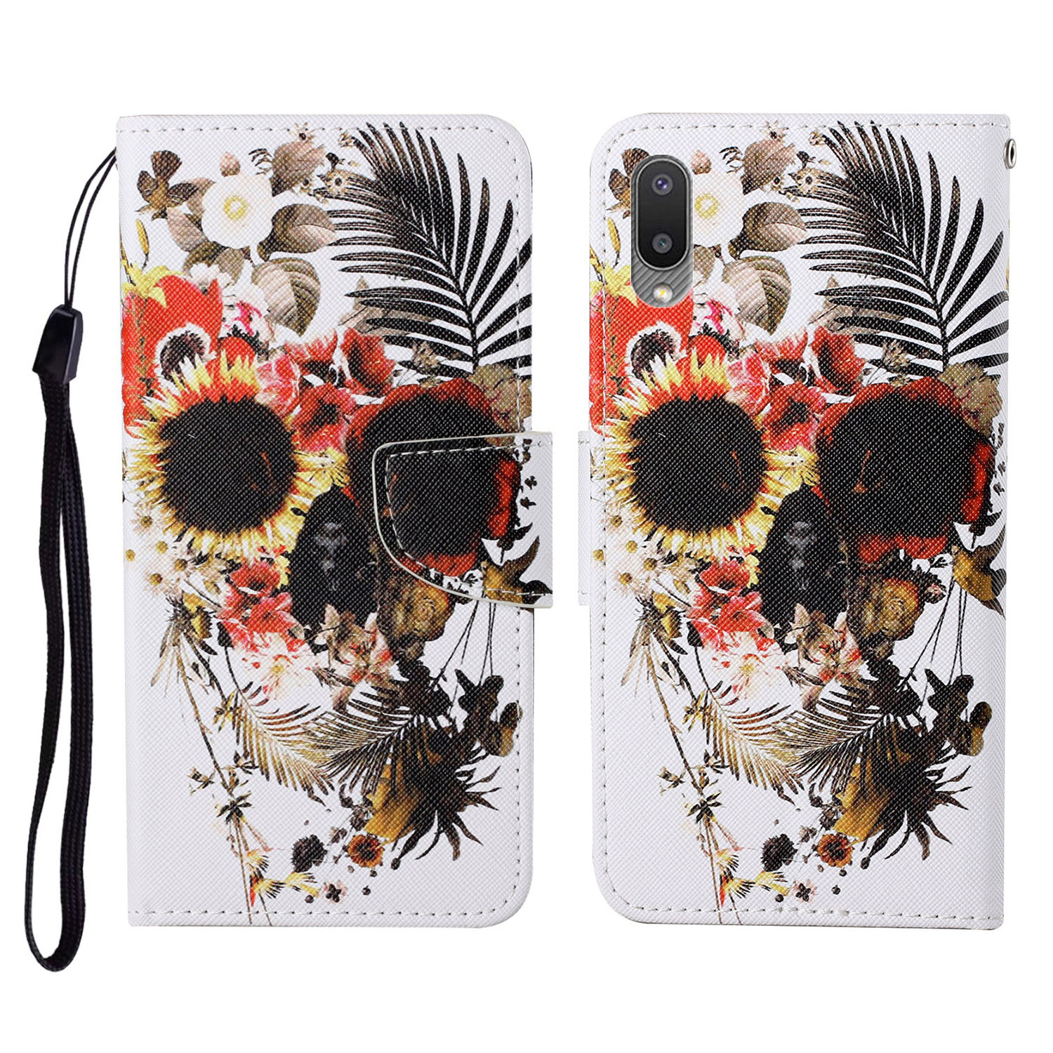 Full Protection Stylish Pattern Printing Cross Texture PU Leather Phone Cover Case with Stand for Samsung Galaxy A02/M02 - Skull, Galaxy A02
Full Protection Stylish Pattern Printing Cross Texture PU Leather Phone Cover Case with Stand for Samsung Galaxy A02/M02 - Skull, Galaxy A02
