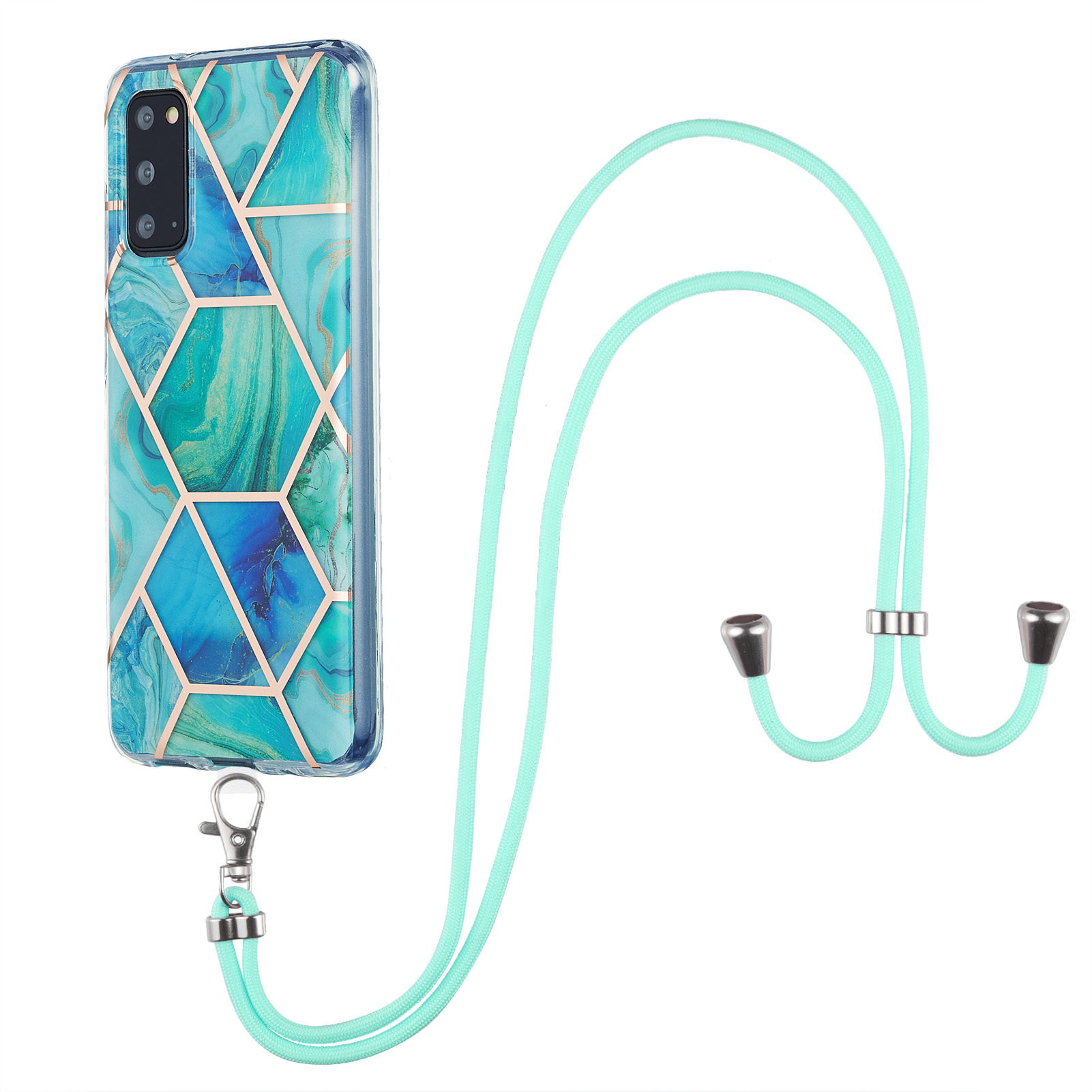 2.0mm IMD Electroplating Marble Pattern Protective Shell Case with Lanyard for Samsung Galaxy S20 - Green, Galaxy S20
2.0mm IMD Electroplating Marble Pattern Protective Shell Case with Lanyard for Samsung Galaxy S20 - Green, Galaxy S20