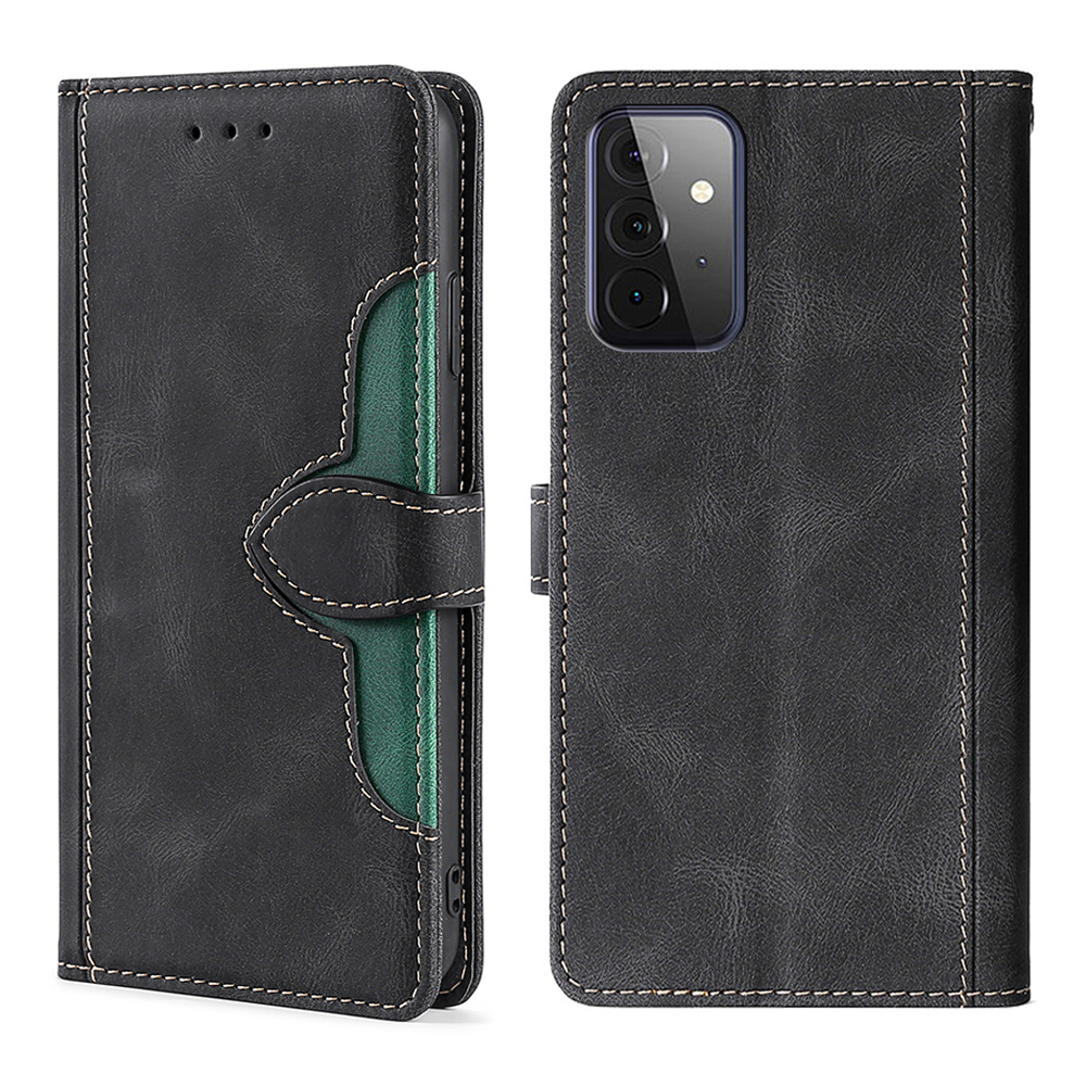Contrast Color Leather Phone Cover Case for Samsung Galaxy A72 4G/5G - Black, Galaxy A72 4G
Contrast Color Leather Phone Cover Case for Samsung Galaxy A72 4G/5G - Black, Galaxy A72 4G