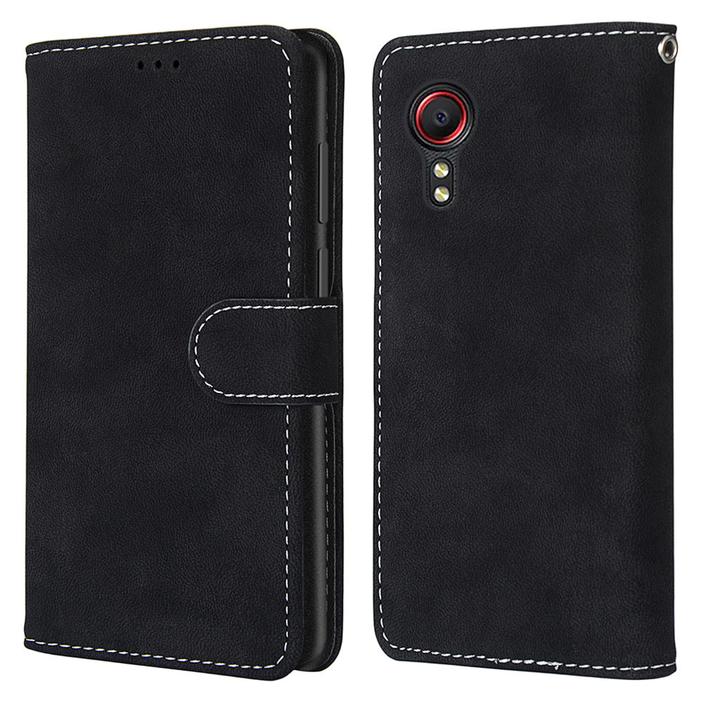 Leather Retro Matte with 3 Card Slots Shell for Samsung Galaxy Xcover 5 - Black, Galaxy Xcover 5
Leather Retro Matte with 3 Card Slots Shell for Samsung Galaxy Xcover 5 - Black, Galaxy Xcover 5