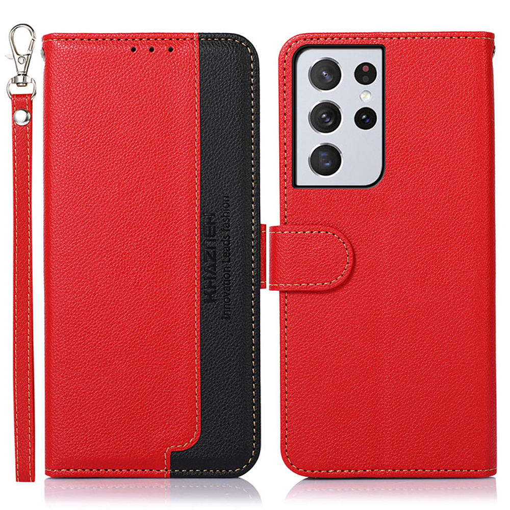 KHAZNEH Litchi Skin Surface RFID Blocking Anti-theft Swiping Function Leather Phone Case Cover for Samsung Galaxy S21 Ultra 5G - Red, Galaxy S21 Ultra 5G
KHAZNEH Litchi Skin Surface RFID Blocking Anti-theft Swiping Function Leather Phone Case Cover for Samsung Galaxy S21 Ultra 5G - Red, Galaxy S21 Ultra 5G