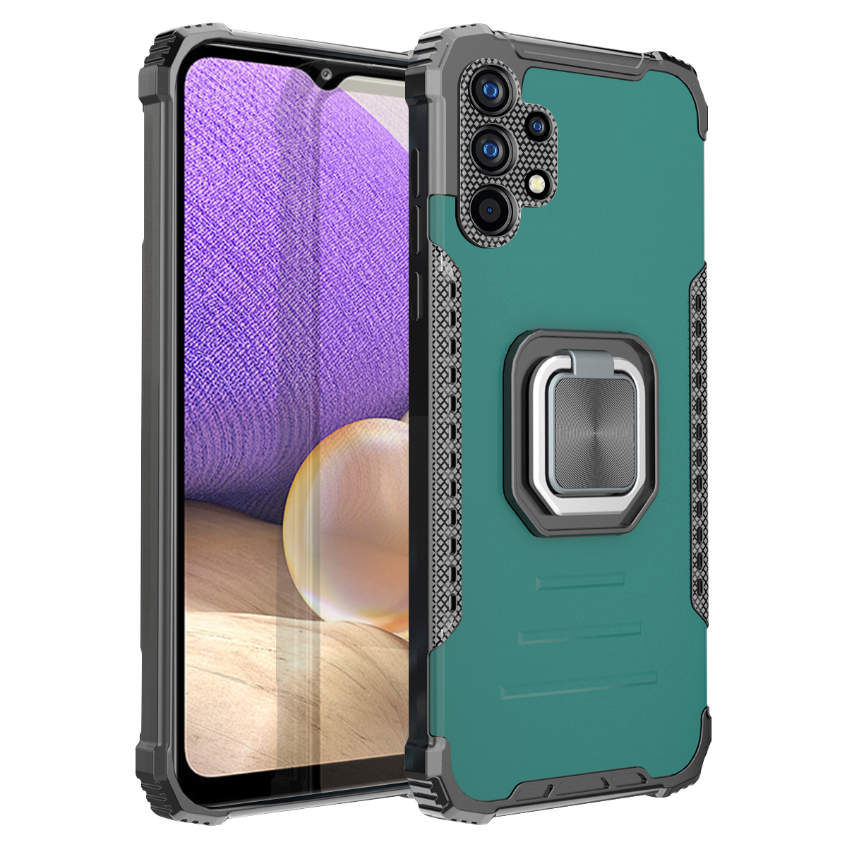 Kickstand Design 2 В 1 ТПУ + ПК + Металлический Комбо Ударопрочный Гибридный Телефон Задний Чехол Для Samsung Galaxy A32 5G - Темно-зеленый, Galaxy A32 5G
Kickstand Design 2 В 1 ТПУ + ПК + Металлический Комбо Ударопрочный Гибридный Телефон Задний Чехол Для Samsung Galaxy A32 5G - Темно-зеленый, Galaxy A32 5G