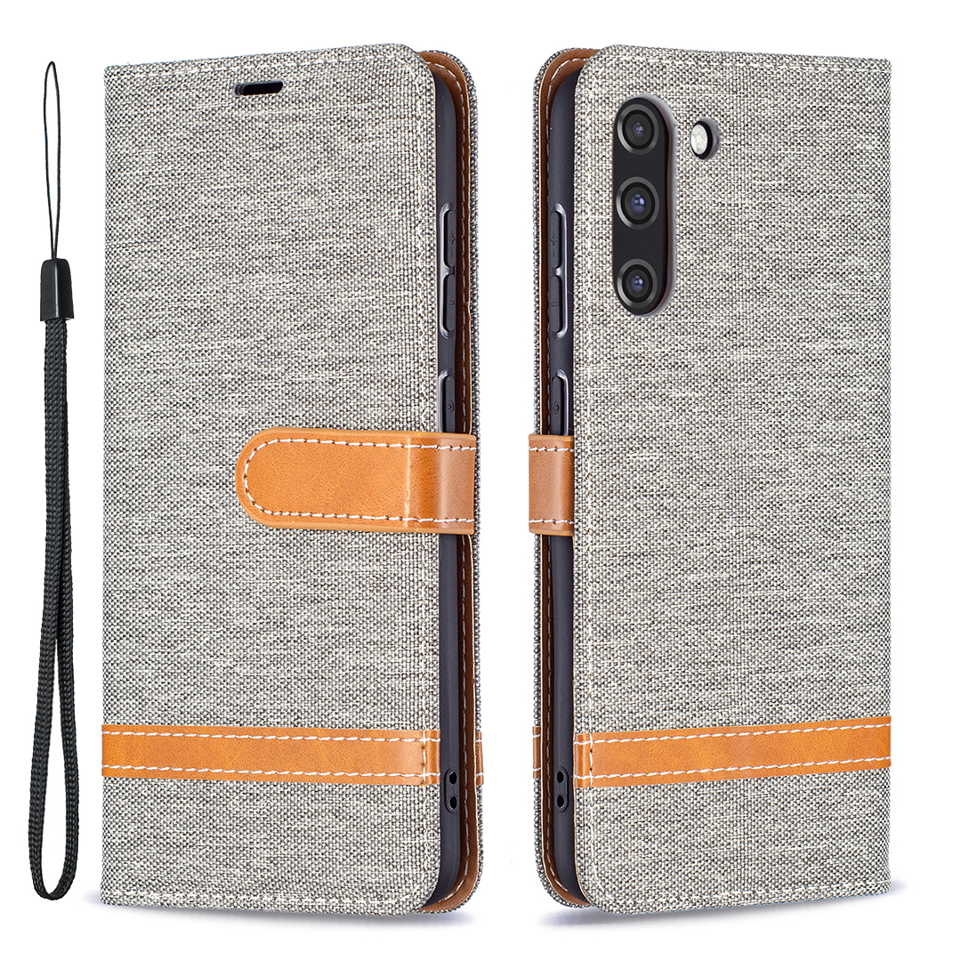 Spleißjeans Stoffoberfläche Leder Telefon Deckhülle Wallet Stand Hülle Für Samsung Galaxy S21 Fe/s21 Lite - Grau, Galaxy S21 FE 5G
Spleißjeans Stoffoberfläche Leder Telefon Deckhülle Wallet Stand Hülle Für Samsung Galaxy S21 Fe/s21 Lite - Grau, Galaxy S21 FE 5G