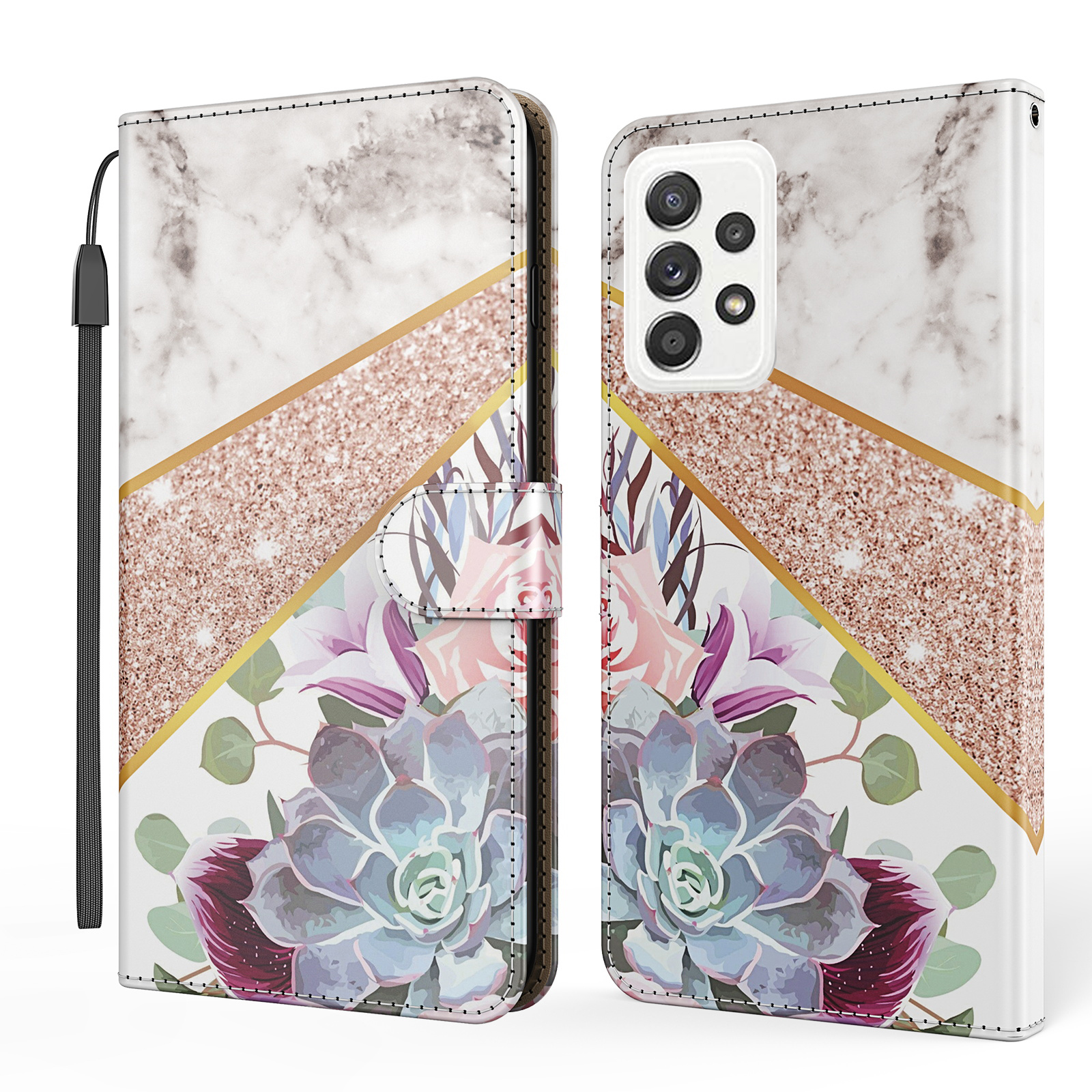 Pattern Printing Marble Leather Mobile Casing Case Wallet for Samsung Galaxy A52 5G/4G / A52s 5G - White / Flower, Galaxy A52 5G
Pattern Printing Marble Leather Mobile Casing Case Wallet for Samsung Galaxy A52 5G/4G / A52s 5G - White / Flower, Galaxy A52 5G
