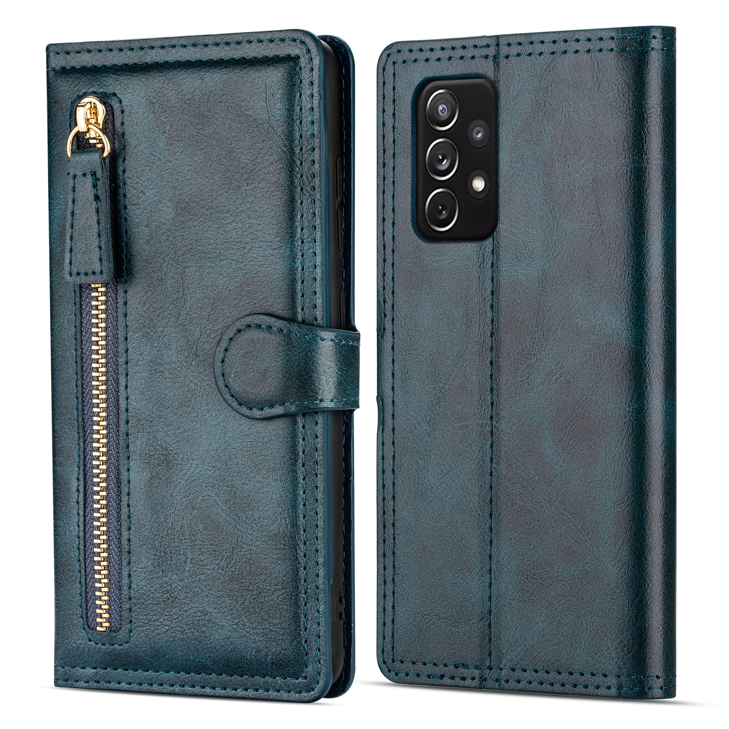 For Samsung Galaxy A52 5G/4G / A52s 5G Zipper Pocket Wallet Magnetic Closure Leather Cover - Blue, Galaxy A52 5G
For Samsung Galaxy A52 5G/4G / A52s 5G Zipper Pocket Wallet Magnetic Closure Leather Cover - Blue, Galaxy A52 5G