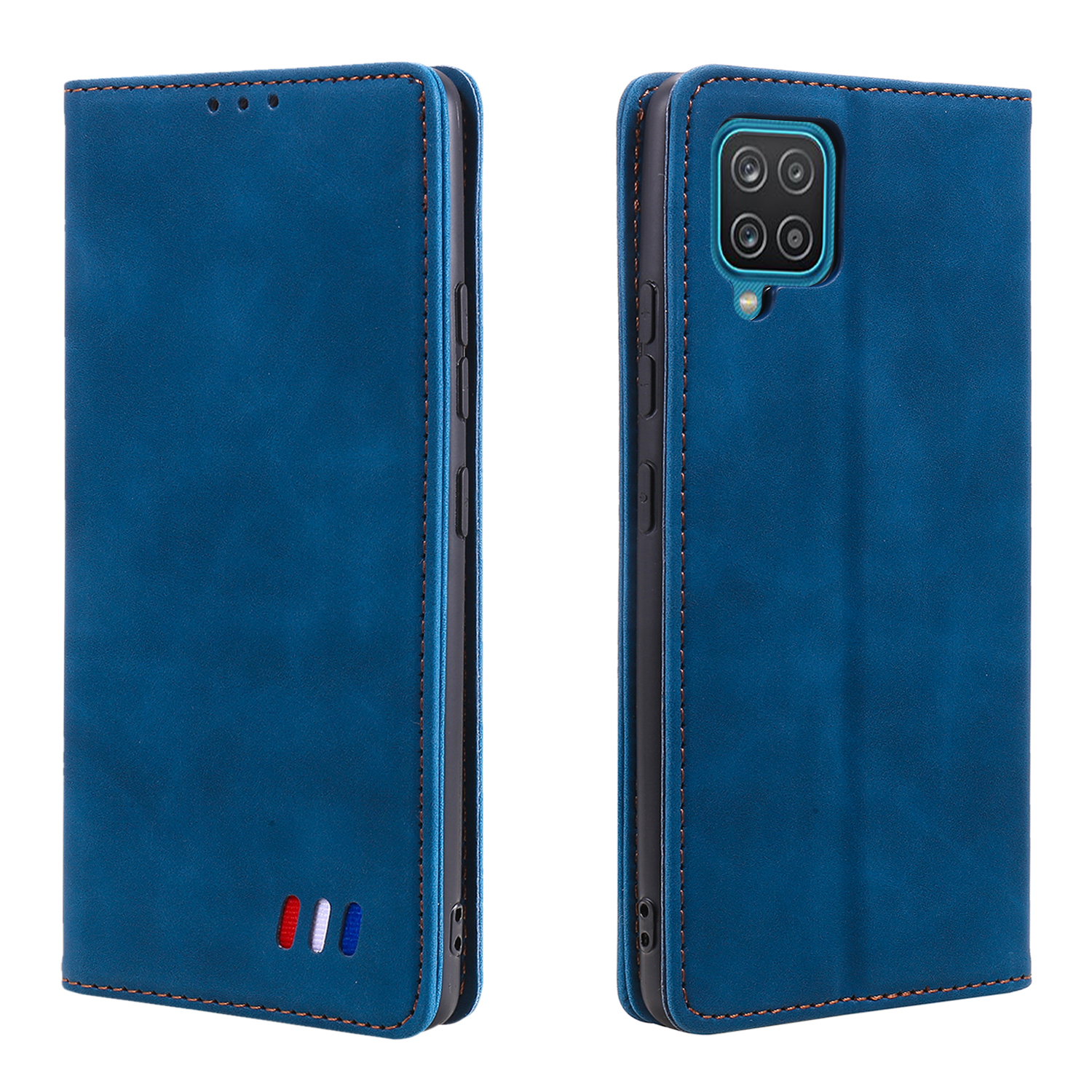 Tri-color Decor Leather Magnetic Auto-absorbed Skin-touch Feeling Phone Wallet Shell Case for Samsung Galaxy A12 - Blue, Galaxy A12
Tri-color Decor Leather Magnetic Auto-absorbed Skin-touch Feeling Phone Wallet Shell Case for Samsung Galaxy A12 - Blue, Galaxy A12