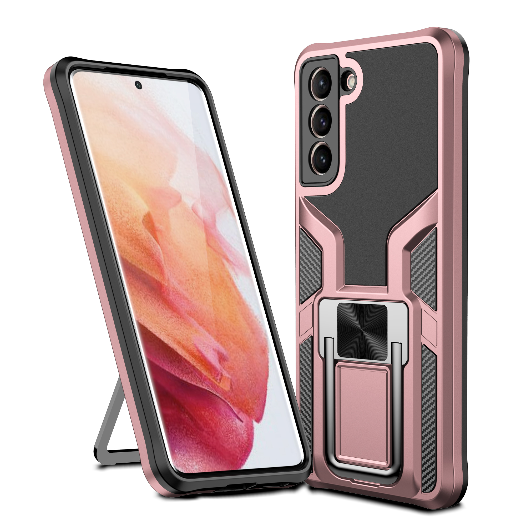 Качественный Кик-стенд PC + TPU Гибридный Корпус (встроенный Магнитный Металлический Лист) Для Samsung Galaxy S21 5G/4G - Розовое Золото, Galaxy S21 5G
Качественный Кик-стенд PC + TPU Гибридный Корпус (встроенный Магнитный Металлический Лист) Для Samsung Galaxy S21 5G/4G - Розовое Золото, Galaxy S21 5G
