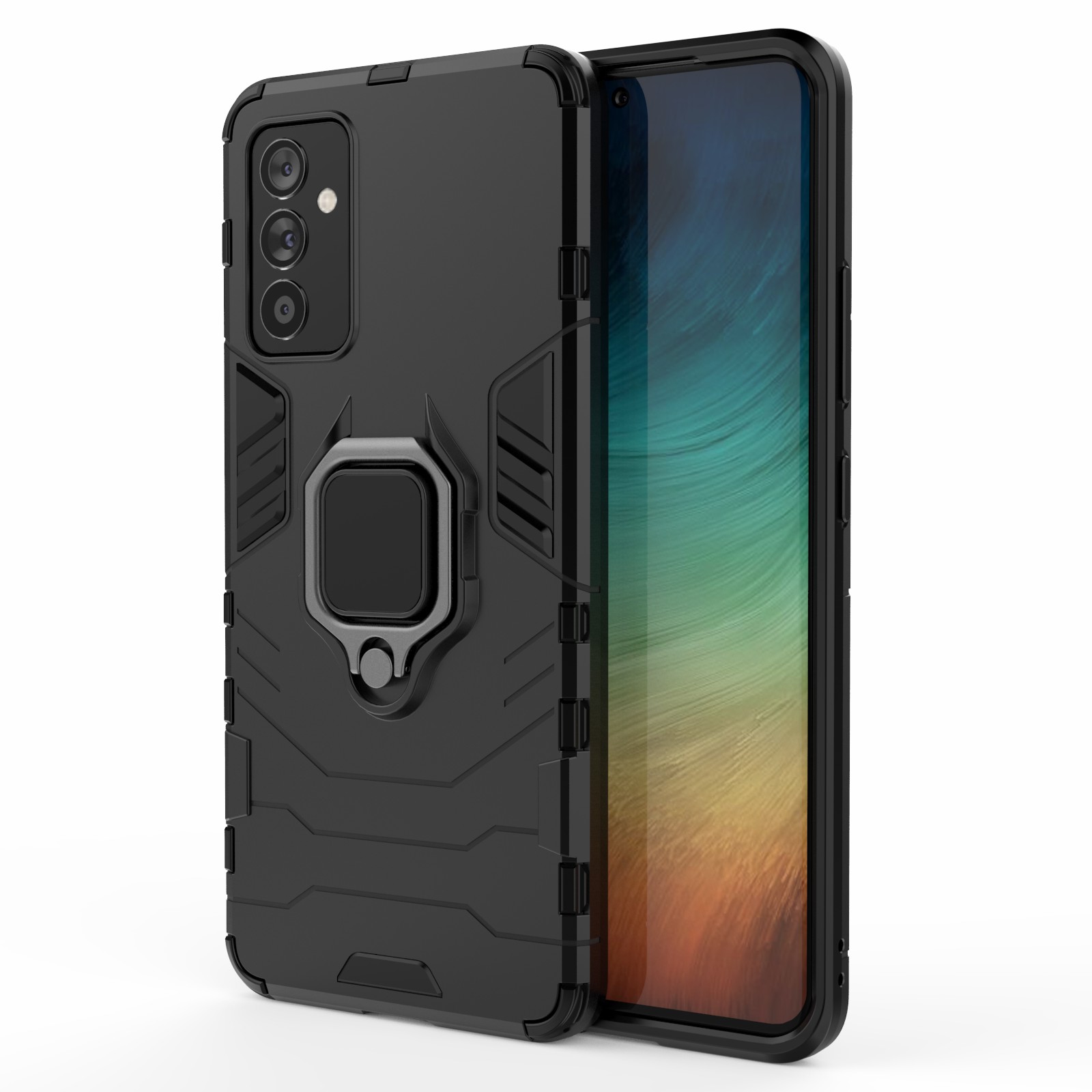 Для Samsung Galaxy A82 5G Держатель Кольцевого Держателя Кольца пк & Гибридный Корпус TPU Cool Guard с Kickstand - Черный, Galaxy A82 5G
Для Samsung Galaxy A82 5G Держатель Кольцевого Держателя Кольца пк & Гибридный Корпус TPU Cool Guard с Kickstand - Черный, Galaxy A82 5G