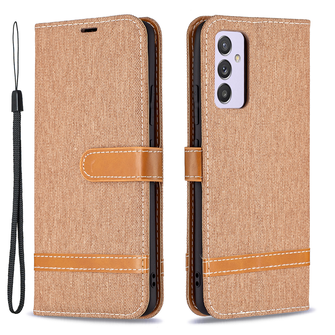 Assorted Color Jeans Cloth Leather Wallet Stand Case for Samsung Galaxy A82 5G - Khaki, Galaxy A82 5G
Assorted Color Jeans Cloth Leather Wallet Stand Case for Samsung Galaxy A82 5G - Khaki, Galaxy A82 5G