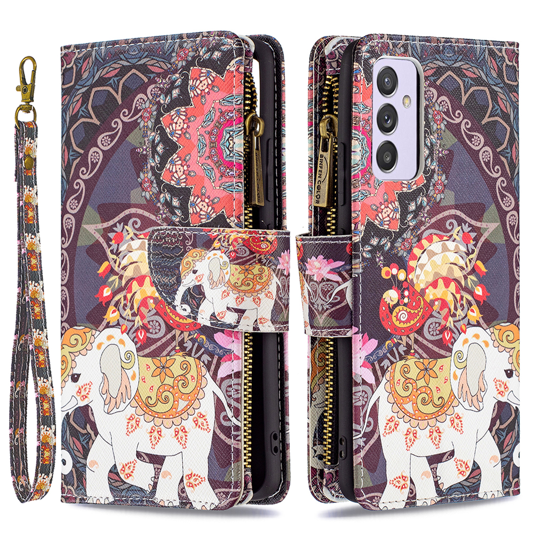 Pattern Printing Zipper Pocket Leather Wallet Stand Case for Samsung Galaxy A82 5G - Flower and Elephant, Galaxy A82 5G
Pattern Printing Zipper Pocket Leather Wallet Stand Case for Samsung Galaxy A82 5G - Flower and Elephant, Galaxy A82 5G
