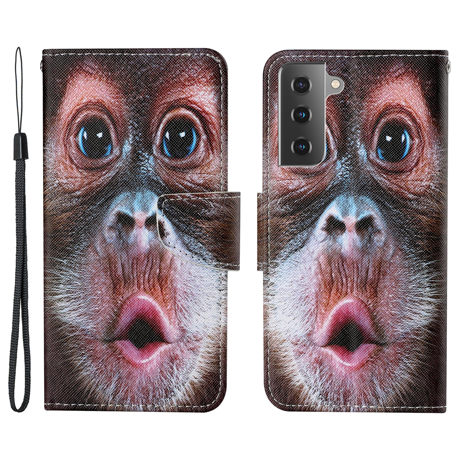 Pattern Printing Wallet Stand PU Leather Cellphone Cover for Samsung Galaxy S21 FE - Monkey, Galaxy S21 FE 5G
Pattern Printing Wallet Stand PU Leather Cellphone Cover for Samsung Galaxy S21 FE - Monkey, Galaxy S21 FE 5G