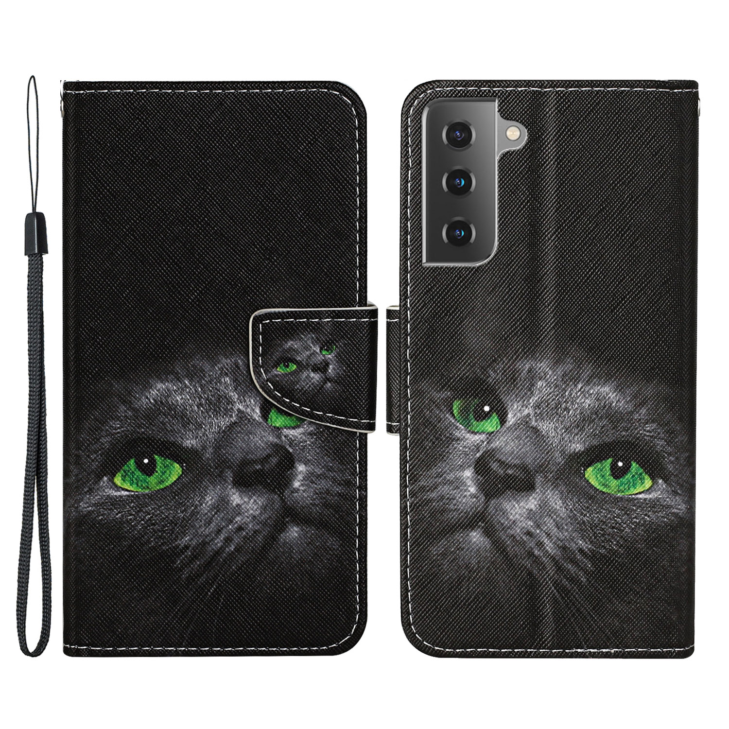 Pattern Printing Leather Wallet Stand Case Protector Cover with Lanyard for Samsung Galaxy S21 FE - Cat Eyes, Galaxy S21 FE 5G
Pattern Printing Leather Wallet Stand Case Protector Cover with Lanyard for Samsung Galaxy S21 FE - Cat Eyes, Galaxy S21 FE 5G