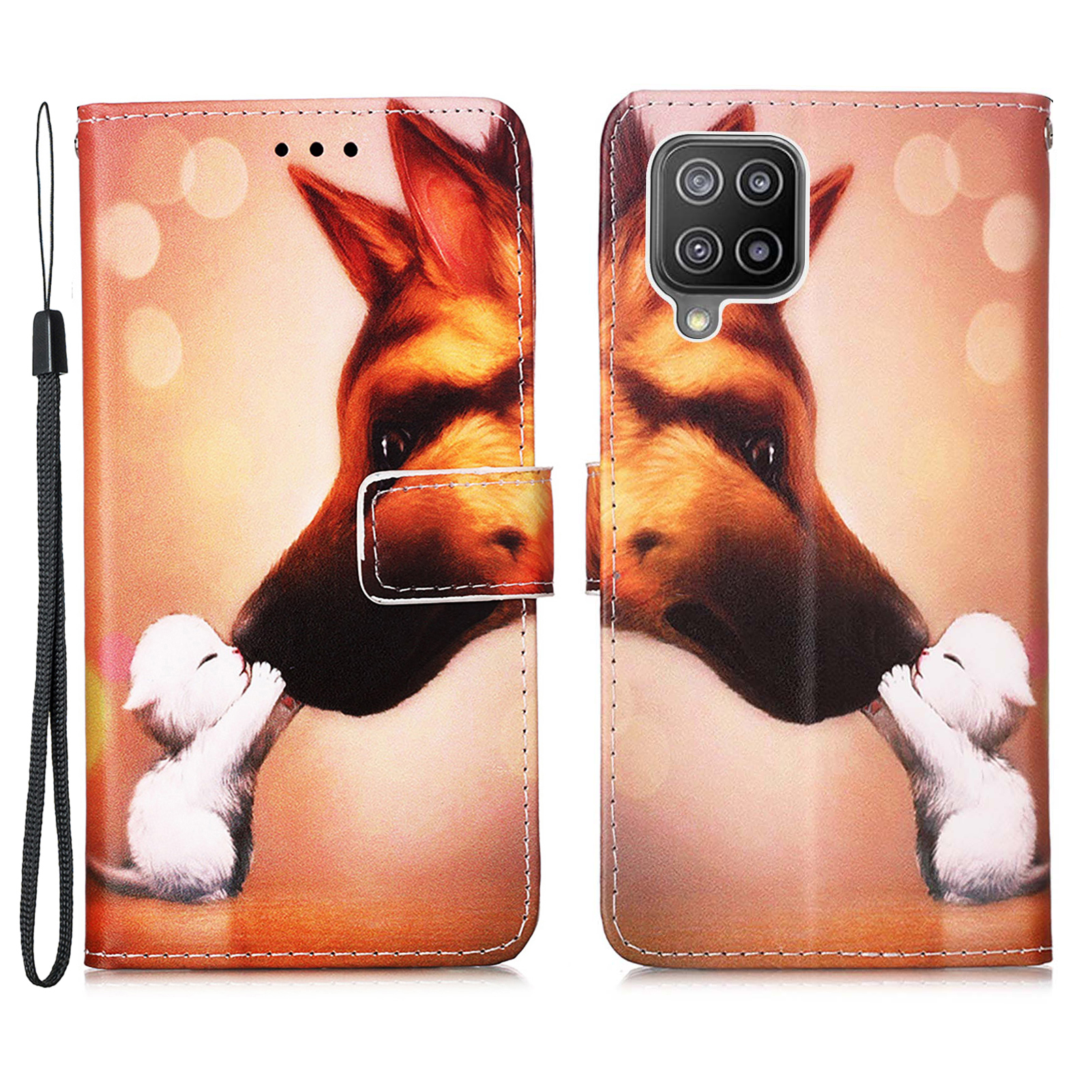 Pattern Printing Leather Wallet Stand Phone Cover with Lanyard for Samsung Galaxy A22 4G (EU Version) - Dog Kiss, Galaxy A22 4G (EU Version)
Pattern Printing Leather Wallet Stand Phone Cover with Lanyard for Samsung Galaxy A22 4G (EU Version) - Dog Kiss, Galaxy A22 4G (EU Version)