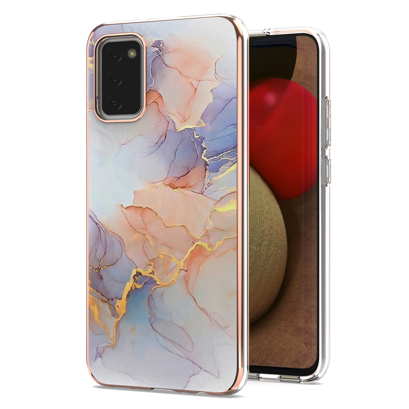 A Series Plated IMD TPU Case for Samsung Galaxy A02s (164.2x75.9x9.1mm) Cell Phone Protective Cover - Milky Way Marble White, Galaxy A02s (164.2x75.9x9.1mm)
A Series Plated IMD TPU Case for Samsung Galaxy A02s (164.2x75.9x9.1mm) Cell Phone Protective Cover - Milky Way Marble White, Galaxy A02s (164.2x75.9x9.1mm)