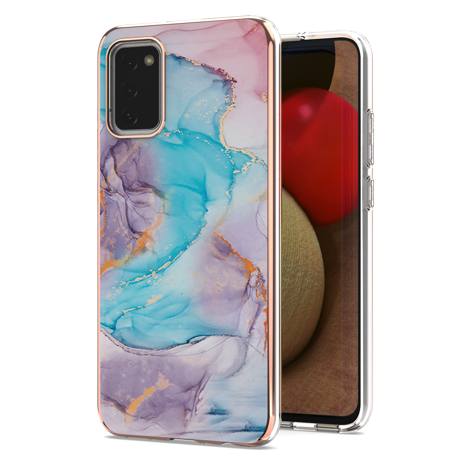 A Series Plated IMD TPU Case for Samsung Galaxy A02s (164.2x75.9x9.1mm) Cell Phone Protective Cover - Milky Way Marble Blue, Galaxy A02s (164.2x75.9x9.1mm)
A Series Plated IMD TPU Case for Samsung Galaxy A02s (164.2x75.9x9.1mm) Cell Phone Protective Cover - Milky Way Marble Blue, Galaxy A02s (164.2x75.9x9.1mm)