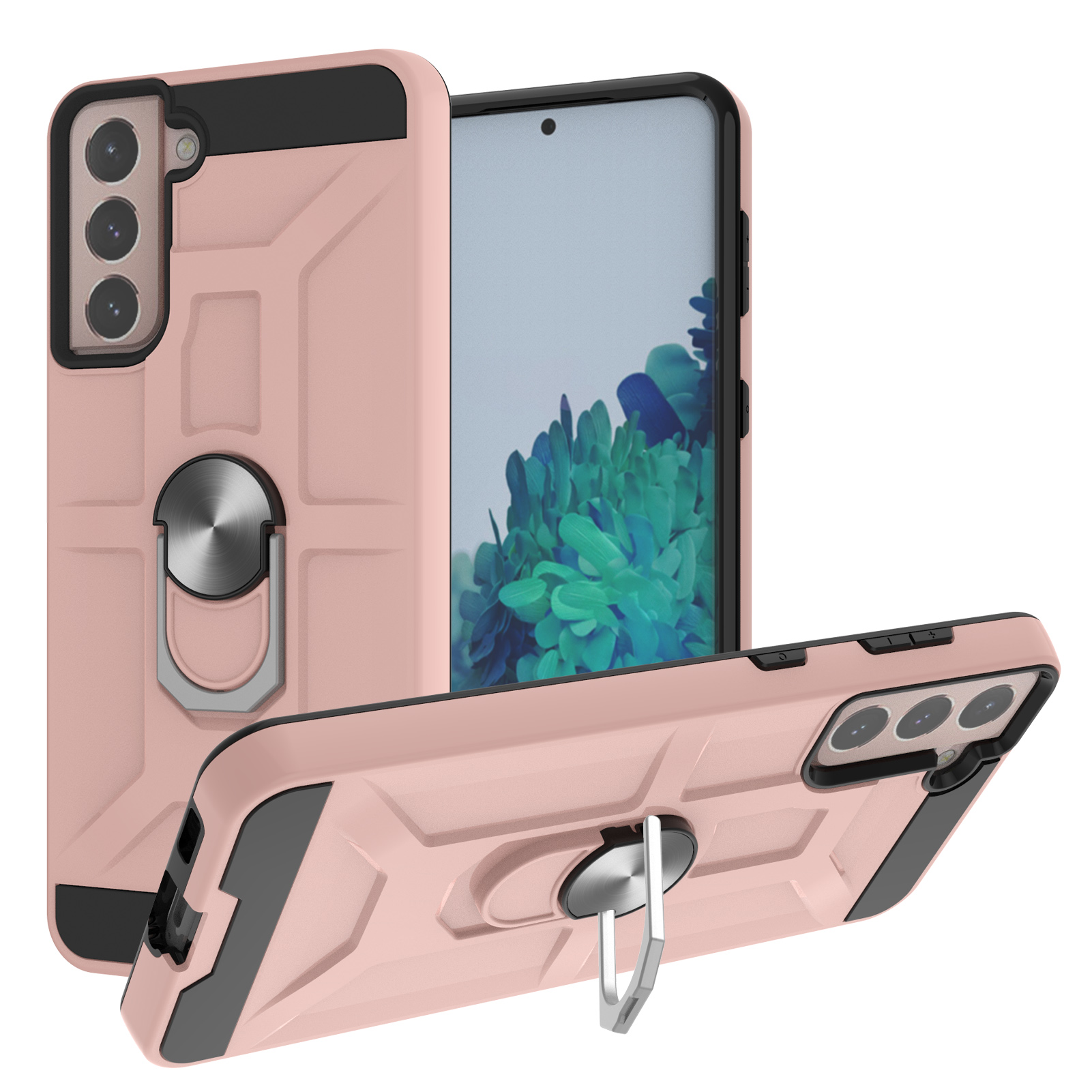 2-in-1 Hybrid Phone Case Matte Suface Cover with Finger Ring Kickstand Design for Samsung Galaxy S21+ 5G - Rose Gold, Galaxy S21+ 5G
2-in-1 Hybrid Phone Case Matte Suface Cover with Finger Ring Kickstand Design for Samsung Galaxy S21+ 5G - Rose Gold, Galaxy S21+ 5G