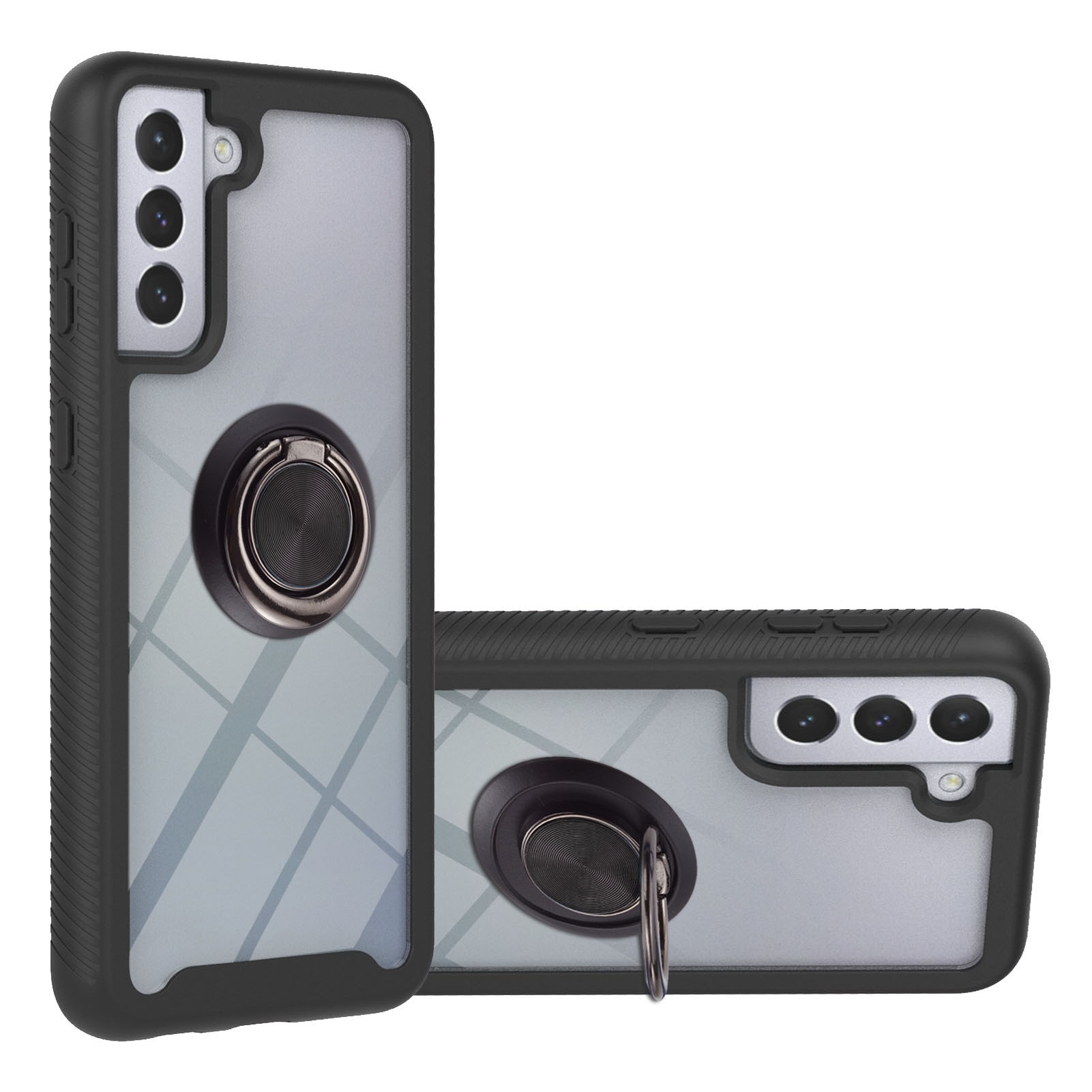 360-Degree Rotating Ring Holder Kickstand Design Shell PC + TPU Hybrid Case for Samsung Galaxy S21 5G/4G - Black, Galaxy S21 4G
360-Degree Rotating Ring Holder Kickstand Design Shell PC + TPU Hybrid Case for Samsung Galaxy S21 5G/4G - Black, Galaxy S21 4G