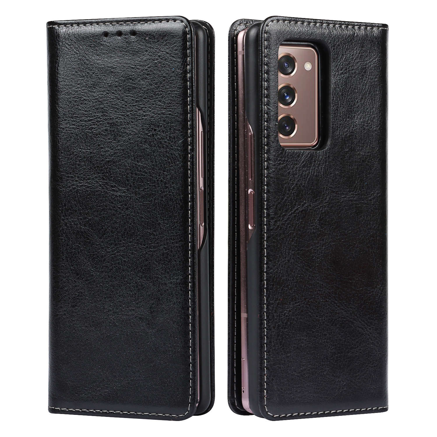 Crazy Horse Texture Genuine Leather Stand Phone Case with Card Holder for Samsung Galaxy Z Fold2 5G - Black, Galaxy Z Fold2 5G
Crazy Horse Texture Genuine Leather Stand Phone Case with Card Holder for Samsung Galaxy Z Fold2 5G - Black, Galaxy Z Fold2 5G