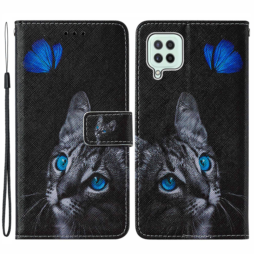 Cross Texture Pattern Printing Wallet with Stand Design Leather Flip Cover for Samsung Galaxy A22 4G (EU Version) - Cat with Blue Eye, Galaxy A22 4G (EU Version)
Cross Texture Pattern Printing Wallet with Stand Design Leather Flip Cover for Samsung Galaxy A22 4G (EU Version) - Cat with Blue Eye, Galaxy A22 4G (EU Version)