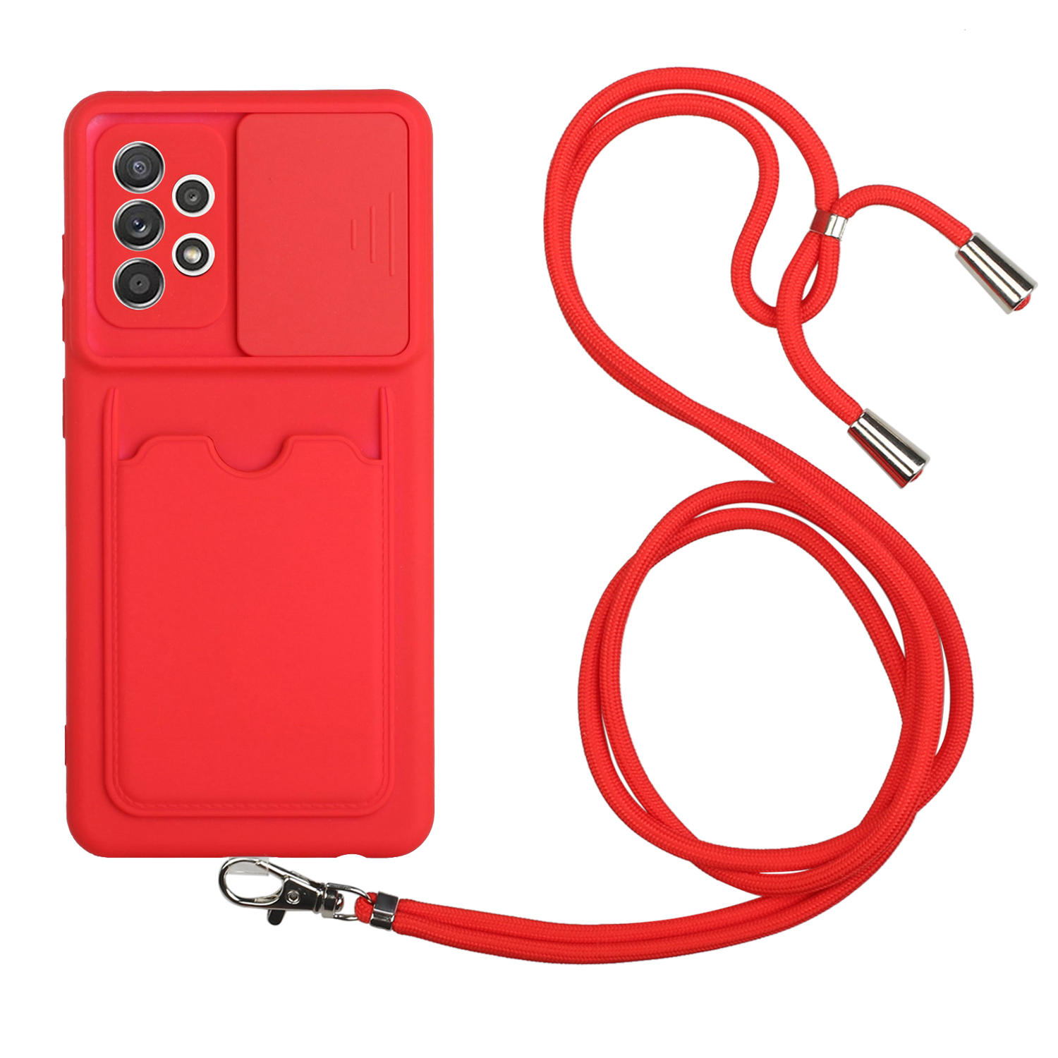 Ultra Flexible Slim Fit Soft TPU Protective Phone Case with Slide Camera Lens Cover and Lanyard for Samsung Galaxy A72 4G - Red, Galaxy A72 4G
Ultra Flexible Slim Fit Soft TPU Protective Phone Case with Slide Camera Lens Cover and Lanyard for Samsung Galaxy A72 4G - Red, Galaxy A72 4G