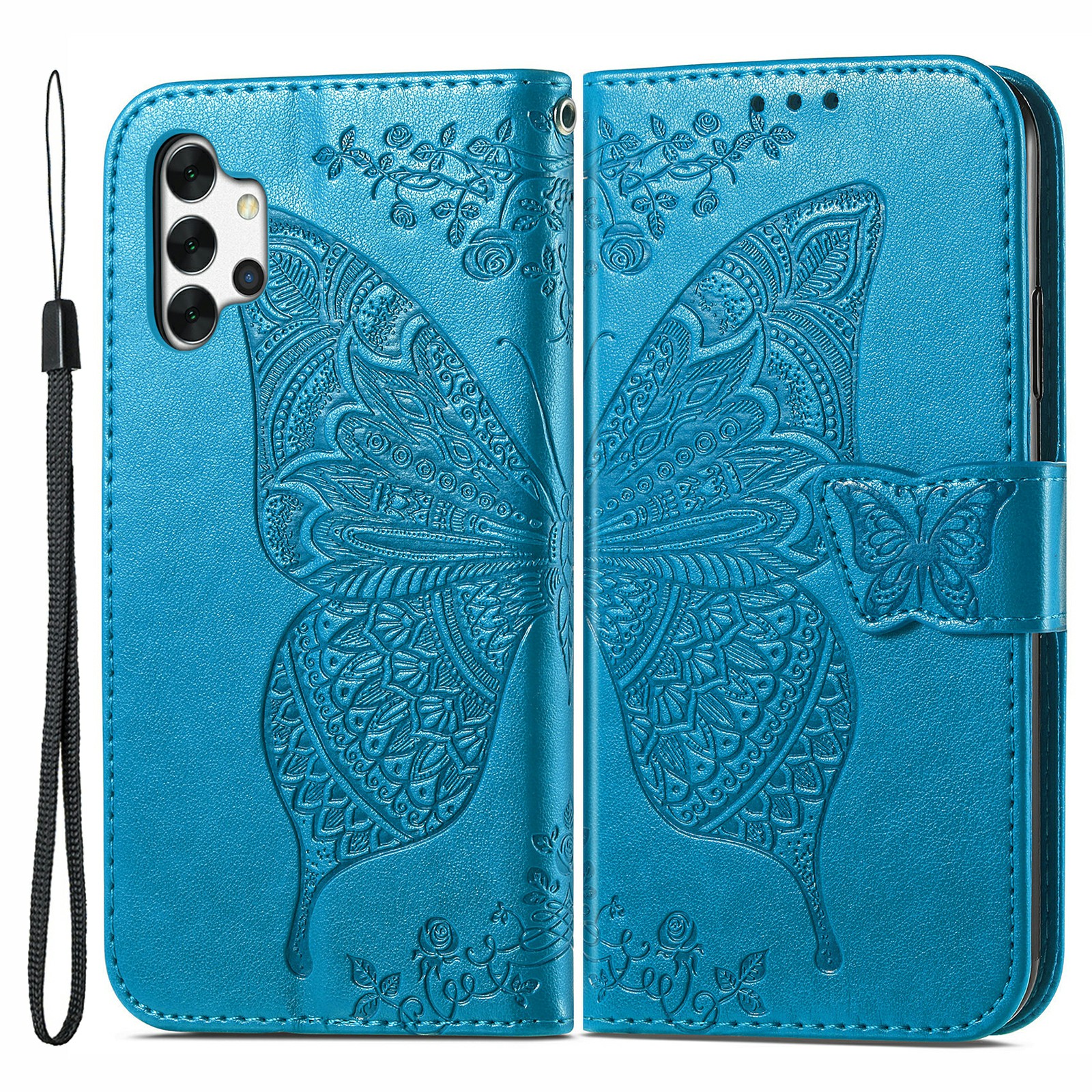 Big Butterfly Imprinting Wallet Design Leather Phone Stand Shell for Samsung Galaxy A32 4G (EU Version) - Blue, Samsung Galaxy A32 4G (EU Version)
Big Butterfly Imprinting Wallet Design Leather Phone Stand Shell for Samsung Galaxy A32 4G (EU Version) - Blue, Samsung Galaxy A32 4G (EU Version)