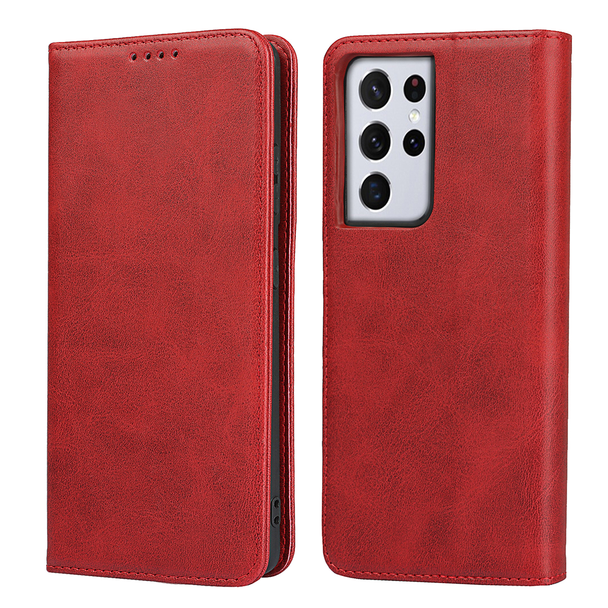 Wallet Design Auto-Absorbed Magnet Leather Stand Case for Samsung Galaxy S21 Ultra 5G - Red, Galaxy S21 Ultra 5G
Wallet Design Auto-Absorbed Magnet Leather Stand Case for Samsung Galaxy S21 Ultra 5G - Red, Galaxy S21 Ultra 5G