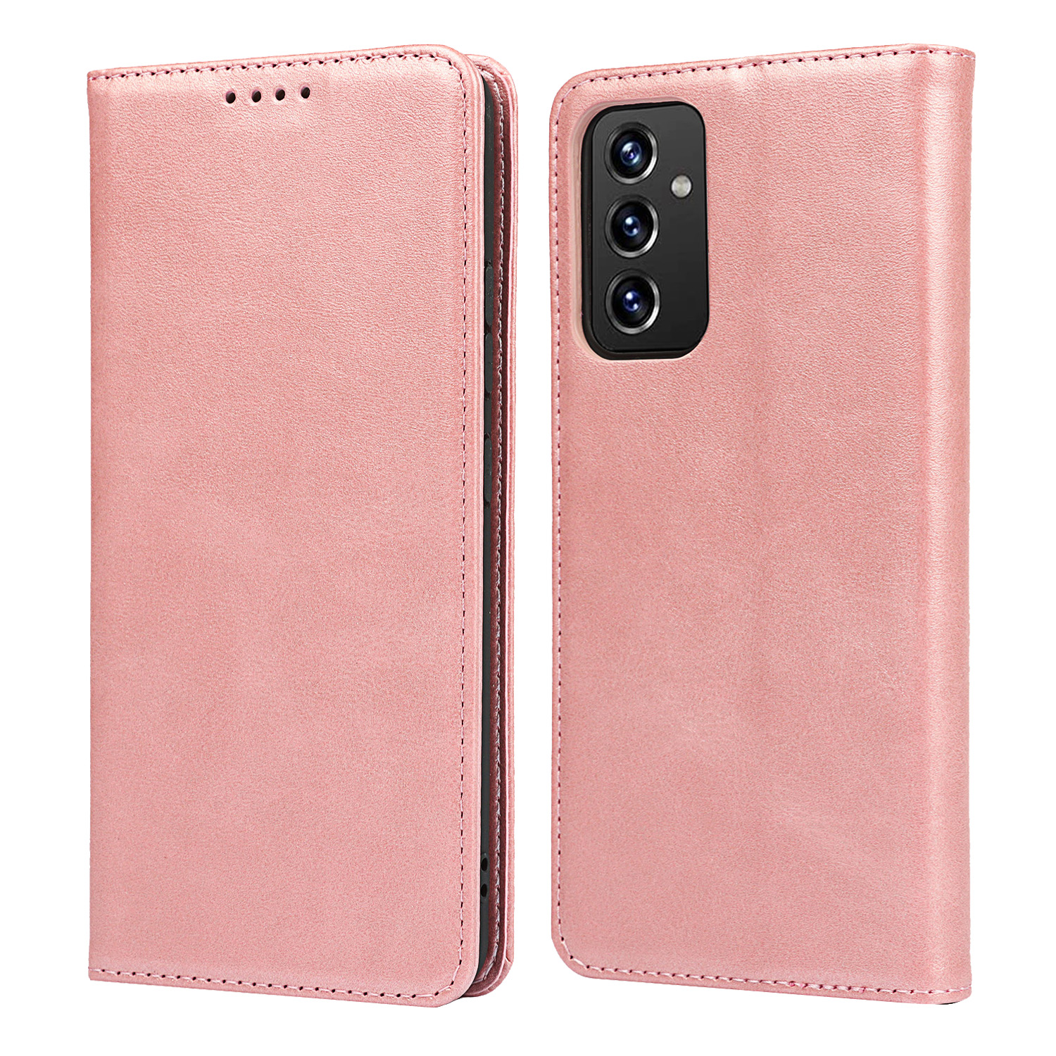 Auto-absorbed Wallet Leather Case Protective Shell Stand Design for Samsung Galaxy A82 5G - Rose Gold, Galaxy A82 5G
Auto-absorbed Wallet Leather Case Protective Shell Stand Design for Samsung Galaxy A82 5G - Rose Gold, Galaxy A82 5G