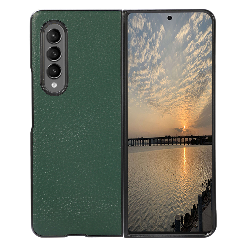 Litchi Texture Genuine Leather Coated PC Phone Case Protector for Samsung Galaxy Z Fold3 5G - Green, Other Samsung Models
Litchi Texture Genuine Leather Coated PC Phone Case Protector for Samsung Galaxy Z Fold3 5G - Green, Other Samsung Models