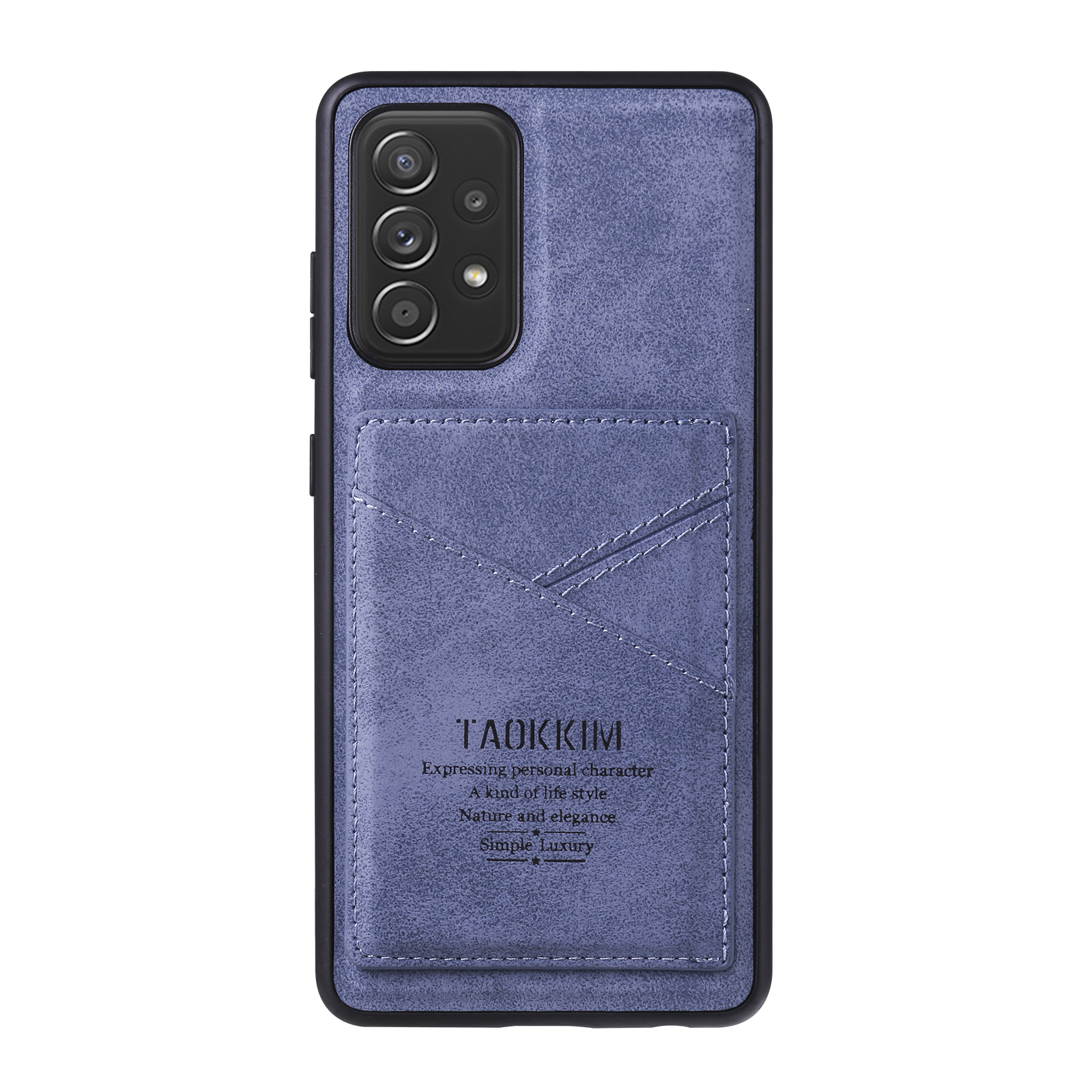 TAOKKIM Back Card Slot Design PU Leather + TPU Phone Case with Kickstand for Samsung Galaxy A52 4G/5G / A52s 5G - Blue, Galaxy A52 5G
TAOKKIM Back Card Slot Design PU Leather + TPU Phone Case with Kickstand for Samsung Galaxy A52 4G/5G / A52s 5G - Blue, Galaxy A52 5G