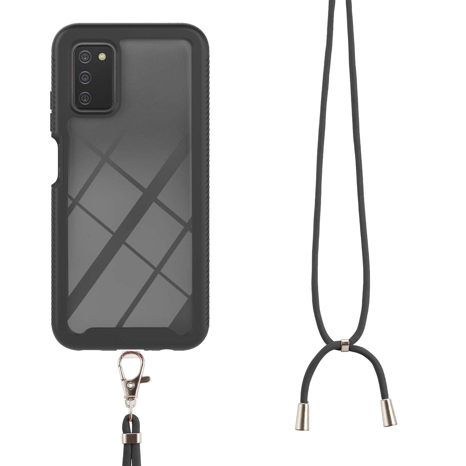TPU + PC Hybrid Полная Защитная Крышка Телефона с Lanyard Для Samsung Galaxy A03s (166,5 x 75,98 x 9,14 Мм) - Черный, Samsung Galaxy A03s (166.5 x 75.98 x 9.14mm)
TPU + PC Hybrid Полная Защитная Крышка Телефона с Lanyard Для Samsung Galaxy A03s (166,5 x 75,98 x 9,14 Мм) - Черный, Samsung Galaxy A03s (166.5 x 75.98 x 9.14mm)