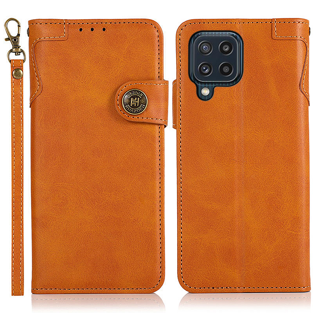 KHAZNEH Stand Feature Flip Folio Protective Shockproof Cover with Wrist Strap for Samsung Galaxy M32 (Global Version) - Orange, Galaxy M32 (Global Version)
KHAZNEH Stand Feature Flip Folio Protective Shockproof Cover with Wrist Strap for Samsung Galaxy M32 (Global Version) - Orange, Galaxy M32 (Global Version)