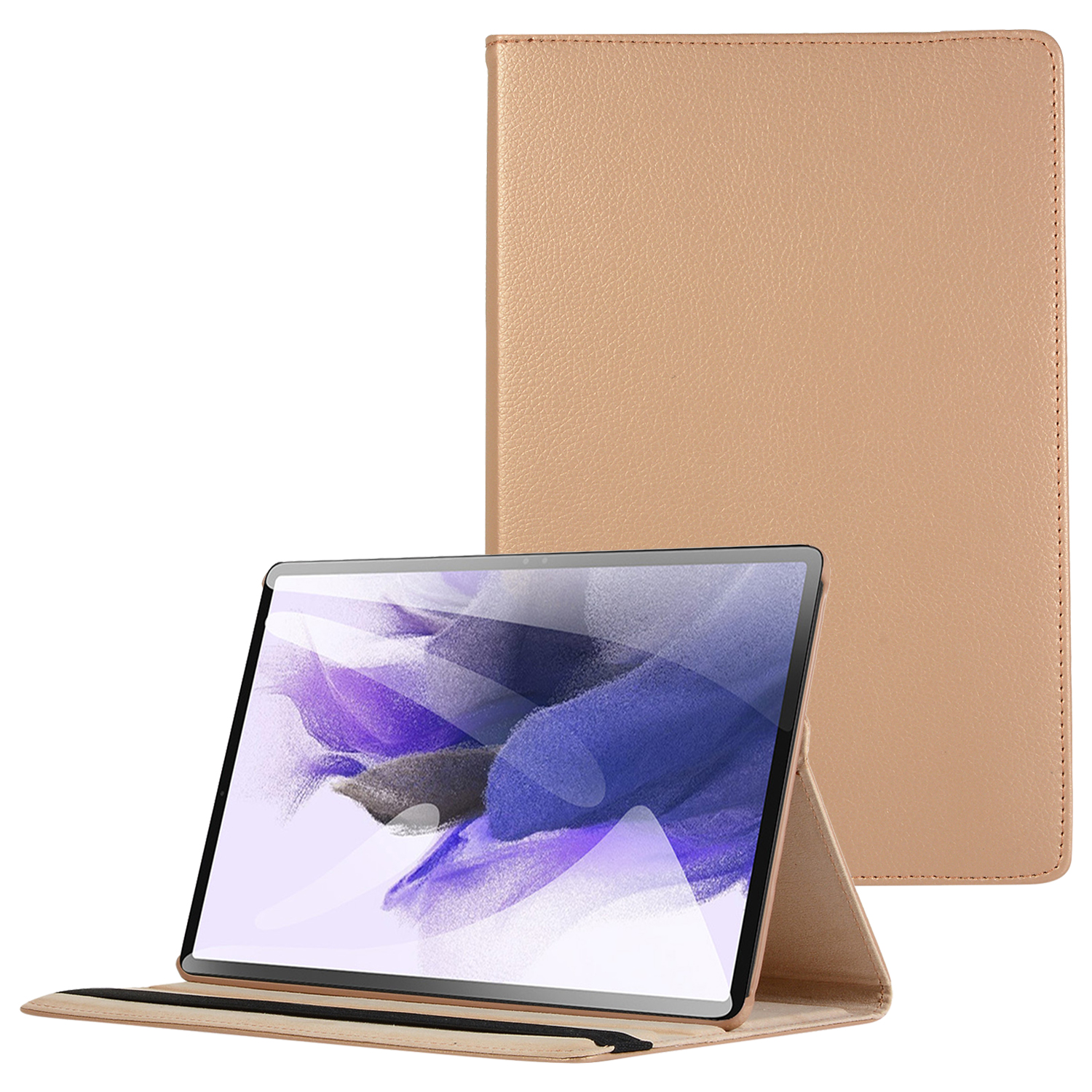 360 Rotating Stand PU Leather Tablet Case for Samsung Galaxy Tab S7 FE - Gold, Samsung Galaxy Tab S7 FE
360 Rotating Stand PU Leather Tablet Case for Samsung Galaxy Tab S7 FE - Gold, Samsung Galaxy Tab S7 FE