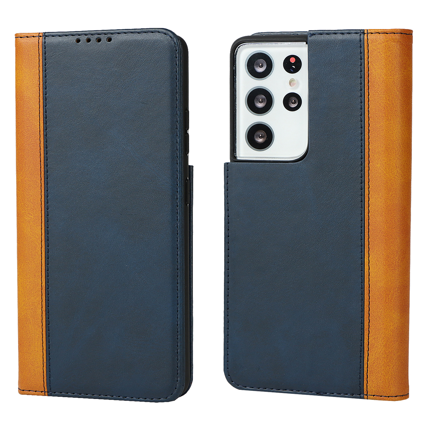 Auto-absorbed Bi-color Splicing Design Leather Wallet Cover for Samsung Galaxy S21 Ultra 5G - Blue, Galaxy S21 Ultra 5G
Auto-absorbed Bi-color Splicing Design Leather Wallet Cover for Samsung Galaxy S21 Ultra 5G - Blue, Galaxy S21 Ultra 5G