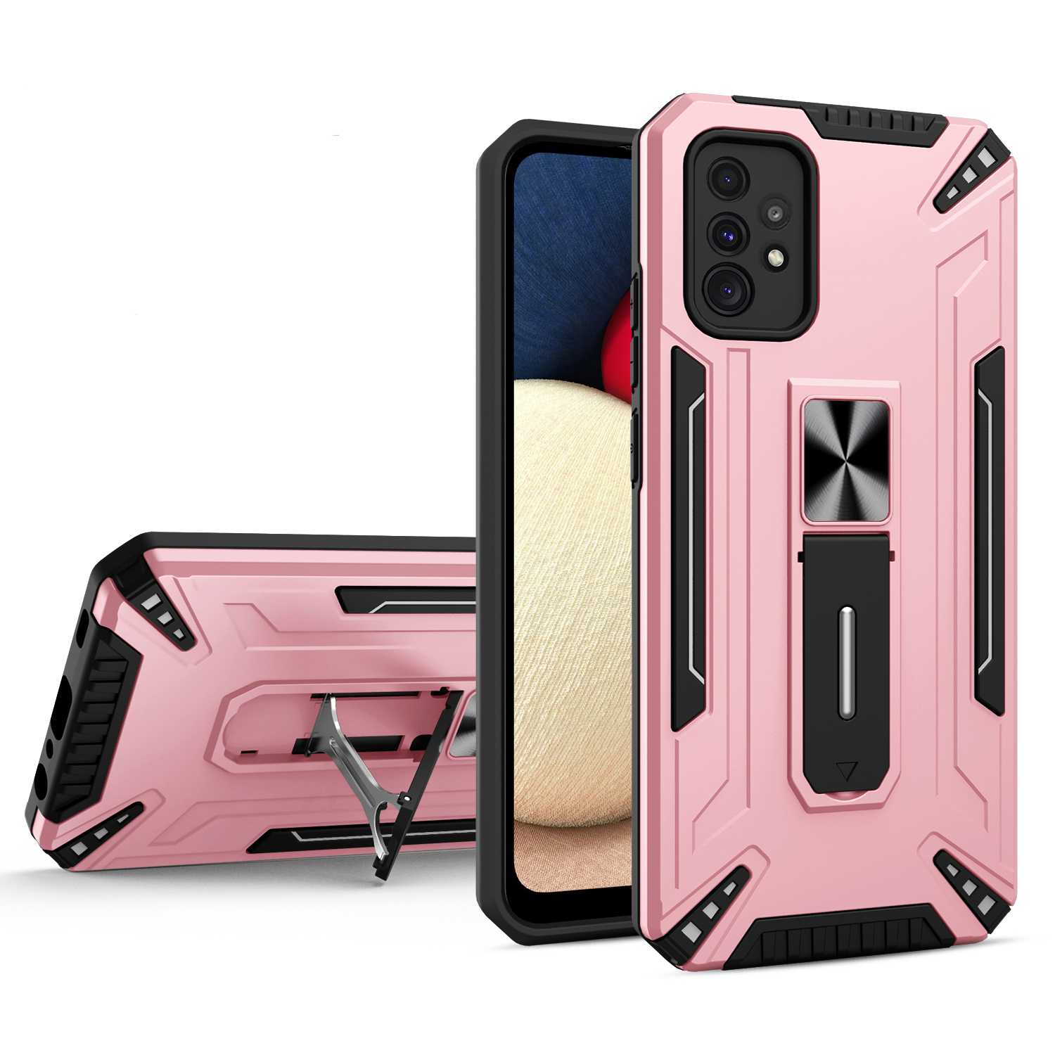 Precise Cut-out Plastic+TPU Combo Case Cell Phone Cover with Folding Kickstand for Samsung Galaxy A32 4G - Rose Gold, Samsung Galaxy A32 4G (EU Version)
Precise Cut-out Plastic+TPU Combo Case Cell Phone Cover with Folding Kickstand for Samsung Galaxy A32 4G - Rose Gold, Samsung Galaxy A32 4G (EU Version)