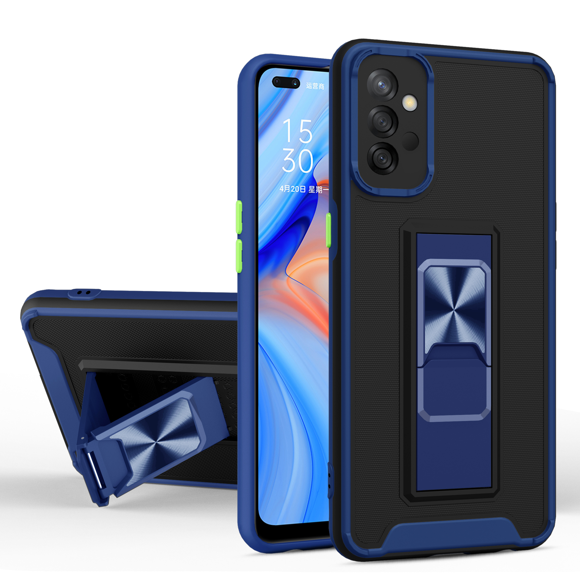 Bi-color Shell Skin Touch Feel Anti-dop Phone Back Case с Kickstand Для Samsung Galaxy A72 5G/4G - Синий, Galaxy A72 5G
Bi-color Shell Skin Touch Feel Anti-dop Phone Back Case с Kickstand Для Samsung Galaxy A72 5G/4G - Синий, Galaxy A72 5G